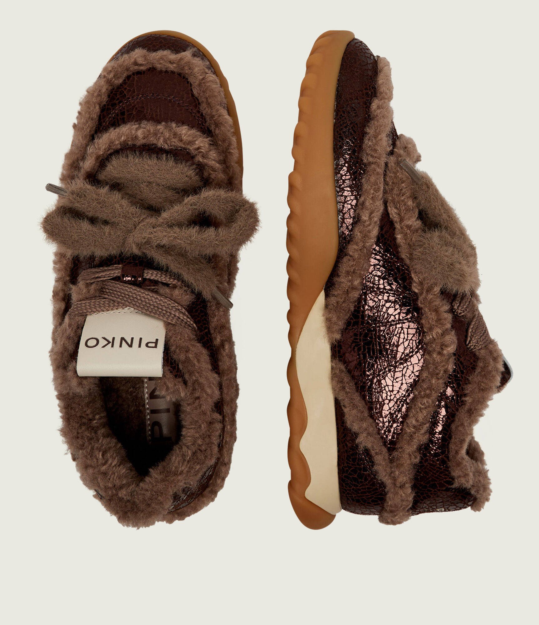 Pinko Căptușite teniși din piele Gea 02 | shearling