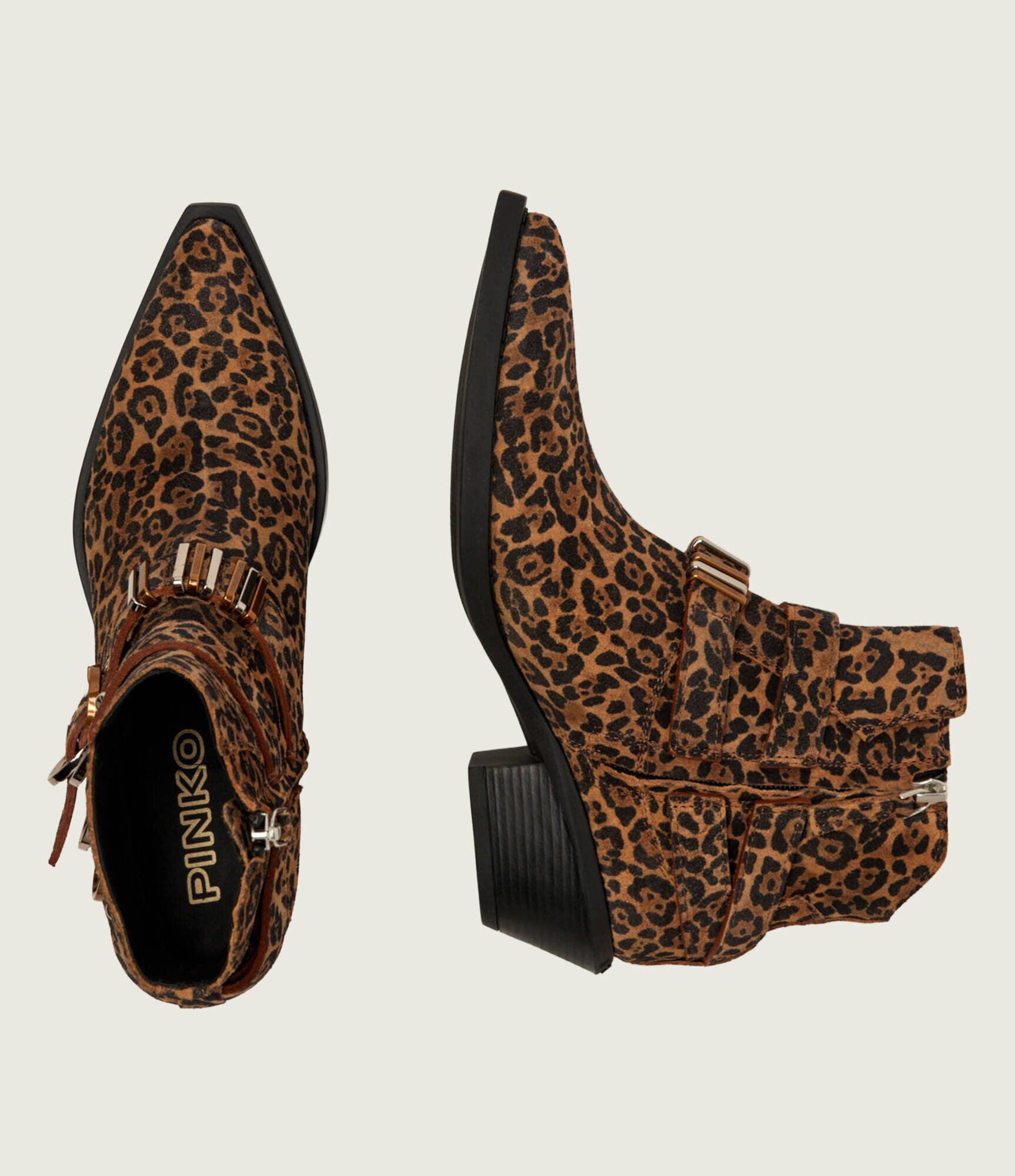 Pinko Cizme cowboy TEX 13 | piele întoarsă