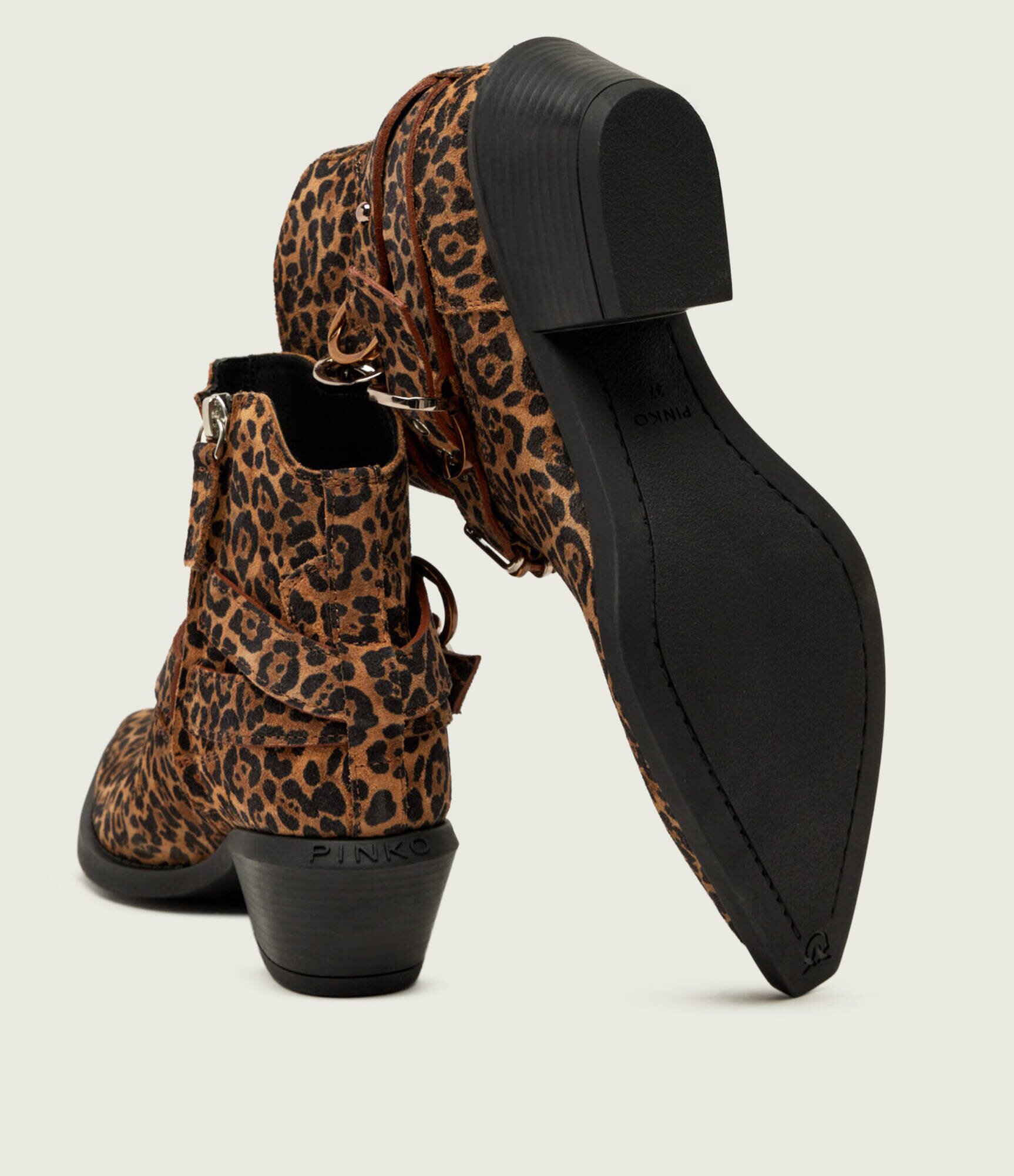 Pinko Cizme cowboy TEX 13 | piele întoarsă