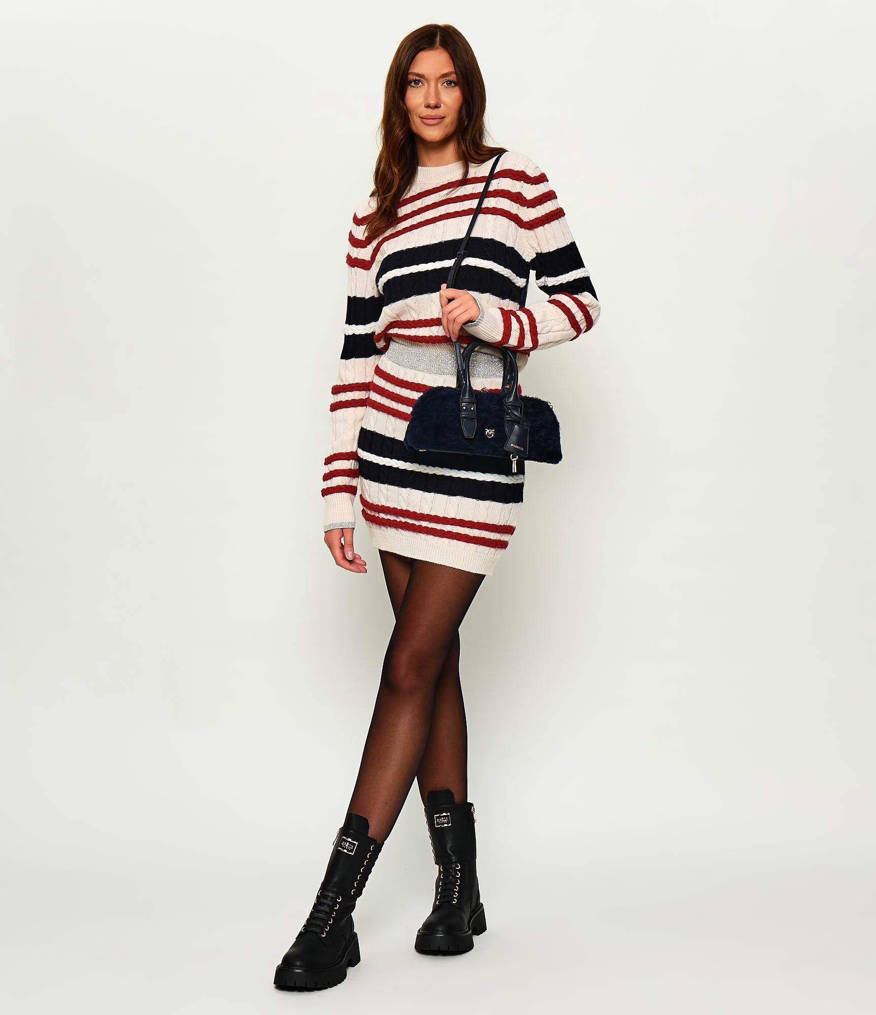 Pinko Cufăr Bowling Bag Horizontal Imitati | shearling cu adaos de piele