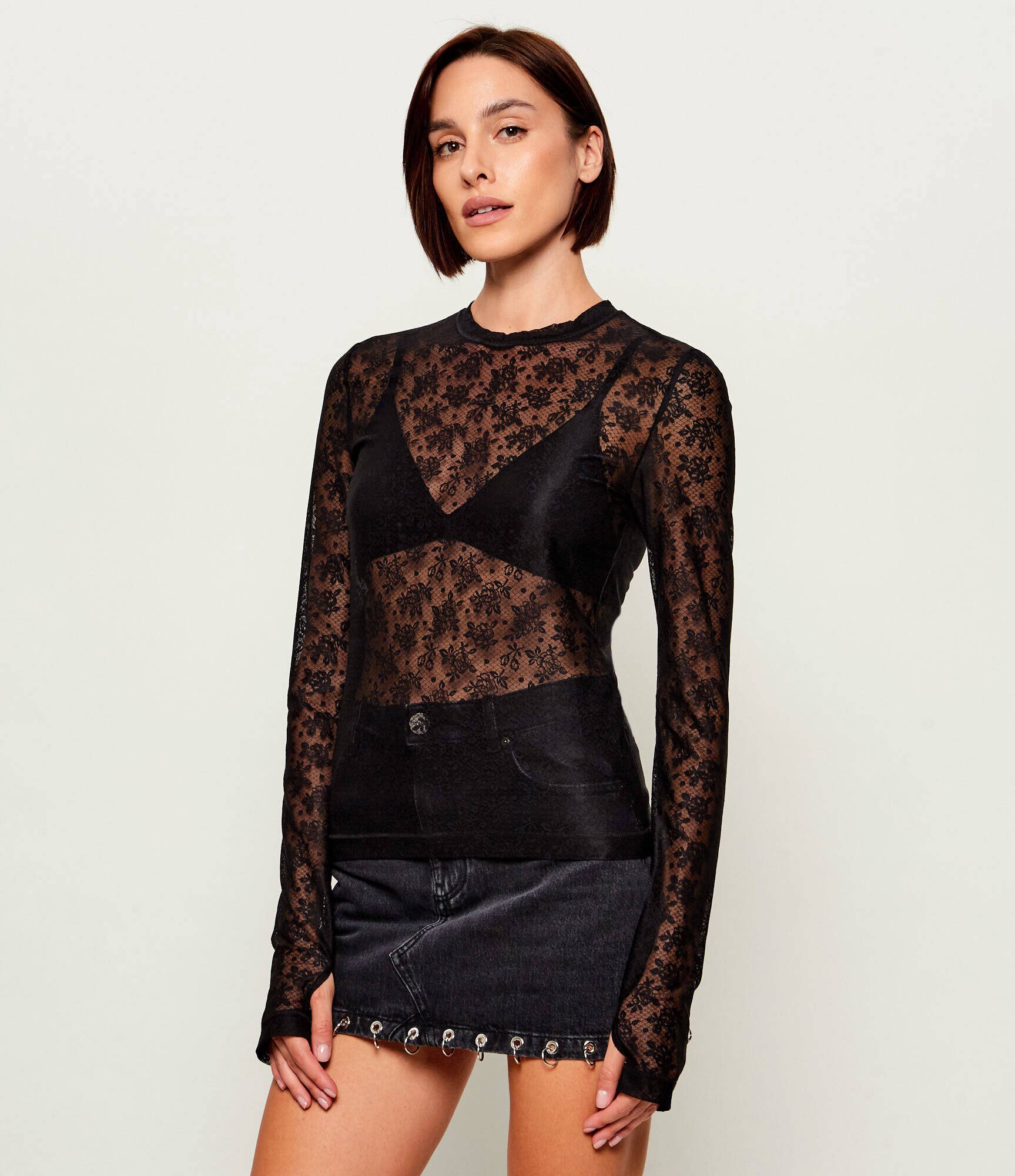 Pinko De dantelă bluză Casalferro | Slim Fit