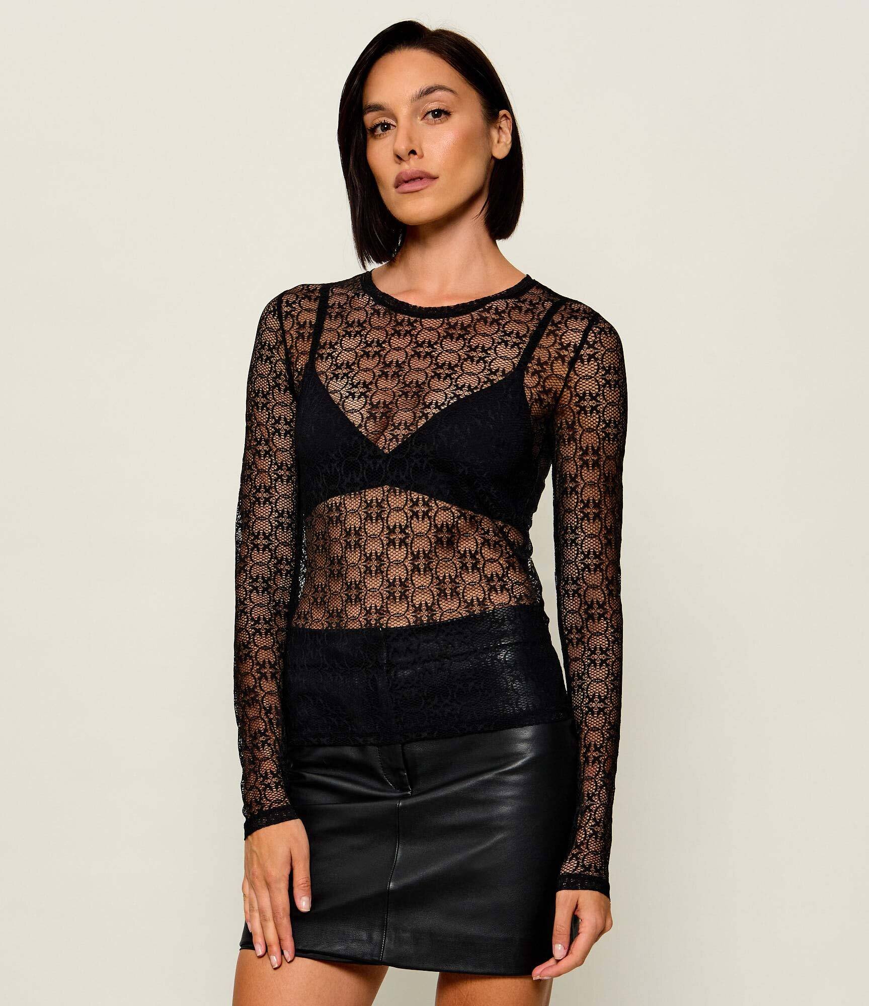 Pinko De dantelă bluză Rover | Slim Fit