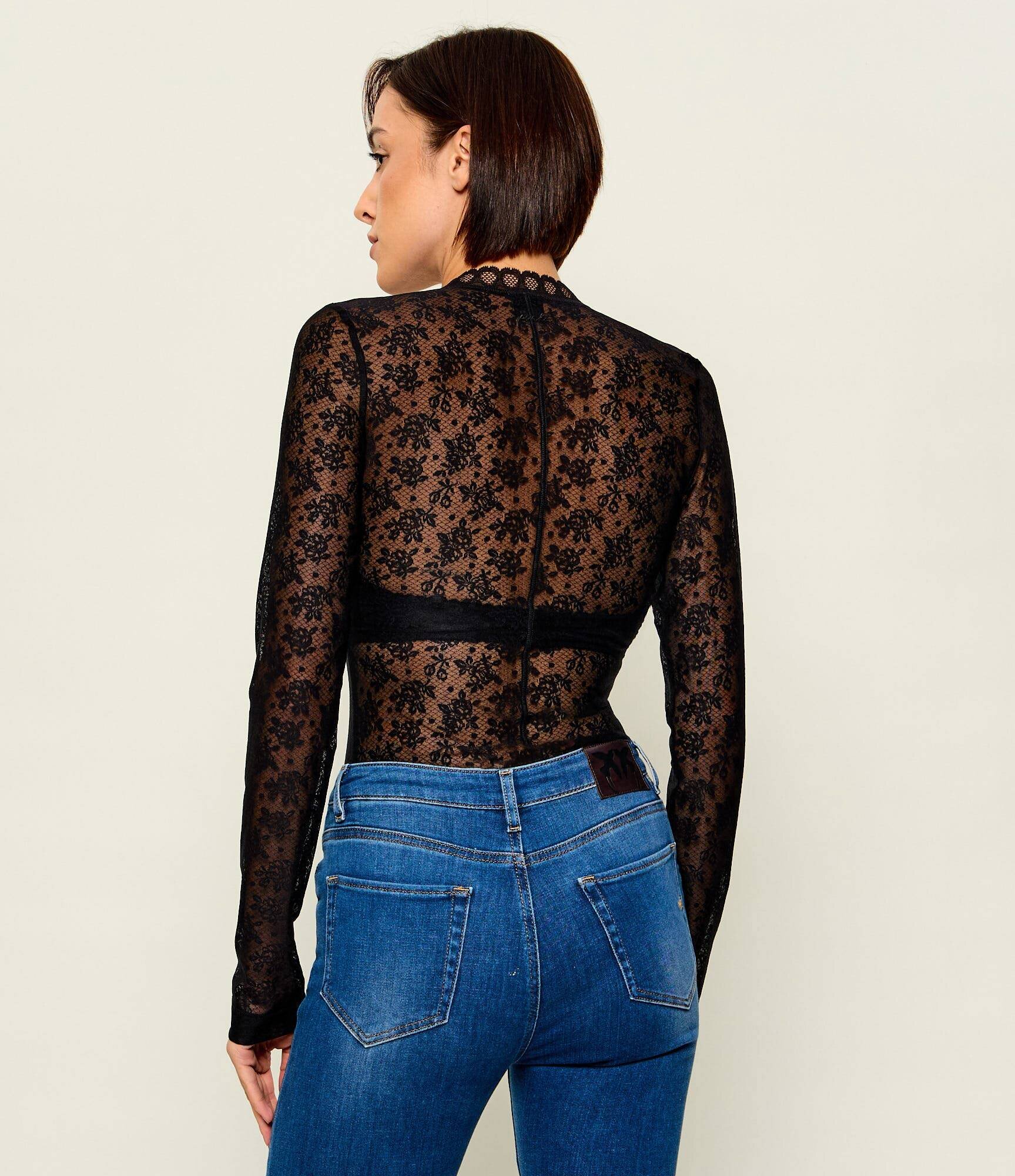 Pinko De dantelă body Lambrusco | Slim Fit