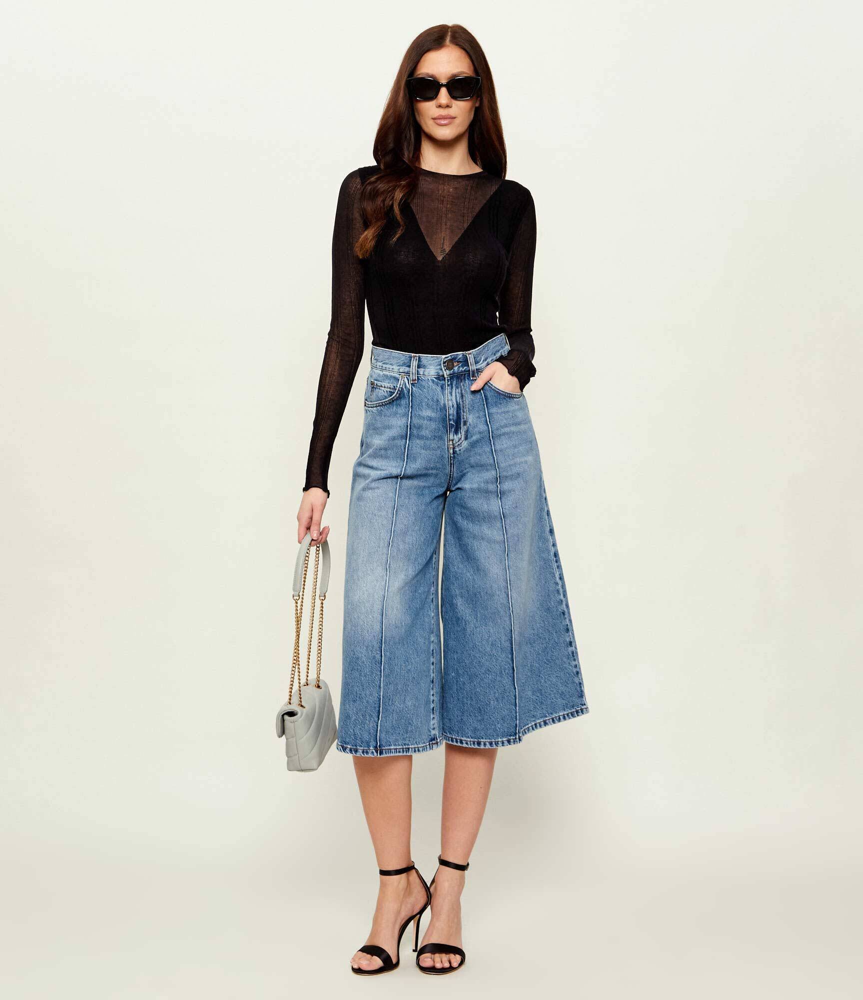 Pinko De lână body DISGELO | Slim Fit | cu adaos de mătase și cașmir