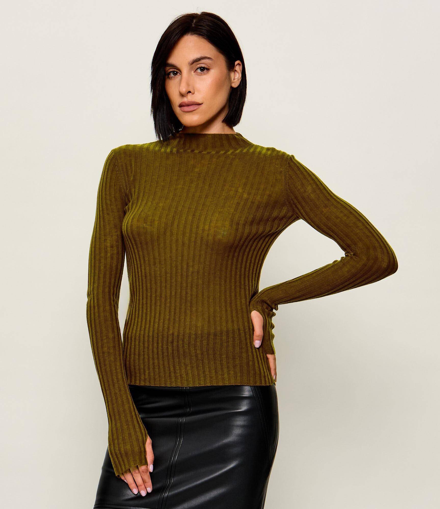Pinko De lână guler înalt Muggito | Slim Fit