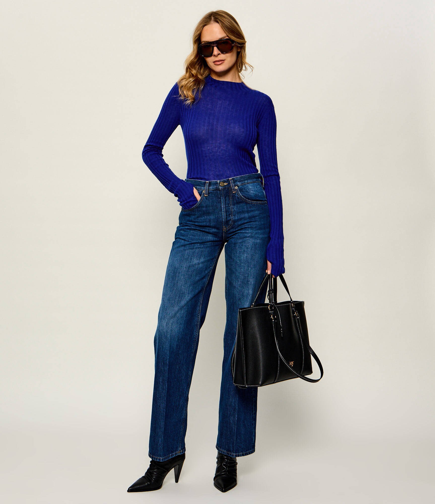 Pinko De lână guler înalt Muggito | Slim Fit