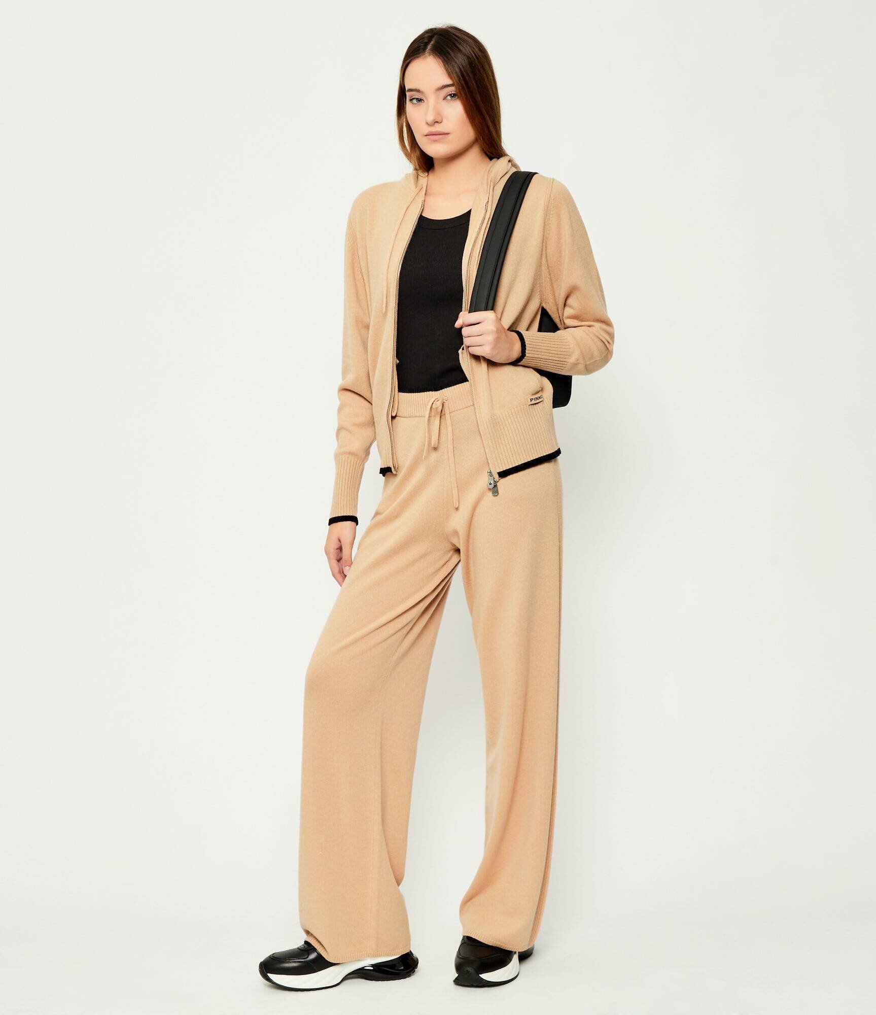 Pinko De lână pantaloni de tricot Veraguas | Straight fit cu adaos de cașmir