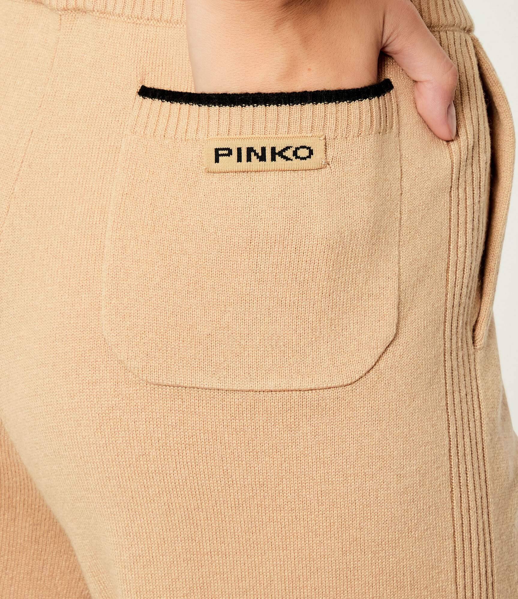 Pinko De lână pantaloni de tricot Veraguas | Straight fit cu adaos de cașmir