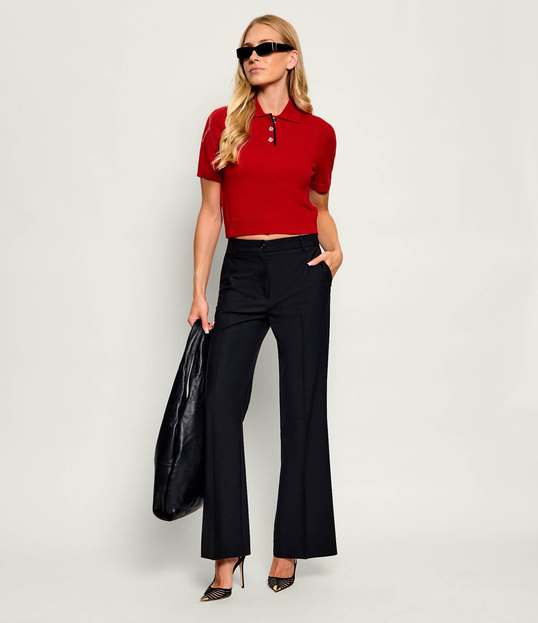 Pinko De lână pulover Gorgona | Cropped Fit cu adaos de cașmir