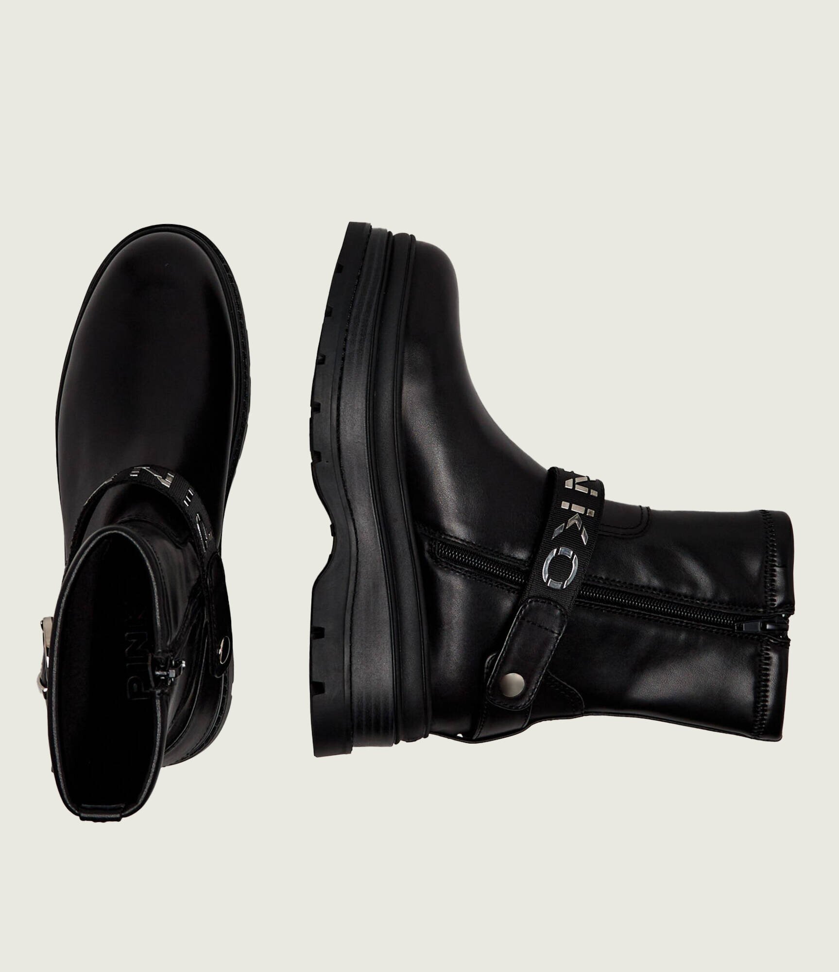 Pinko De piele botine cu platformă Eva 01