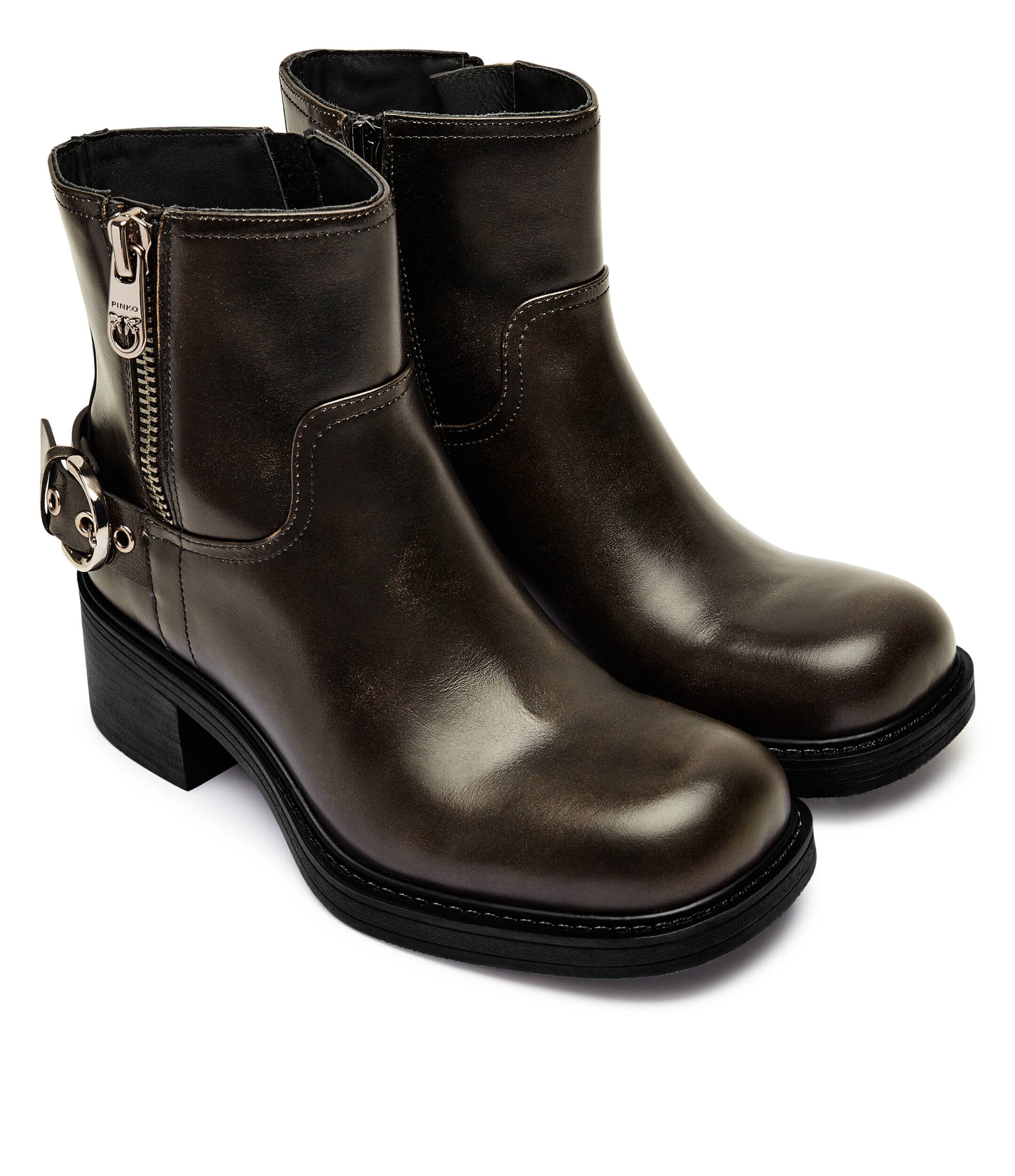 Pinko De piele botine cu toc Alys 05