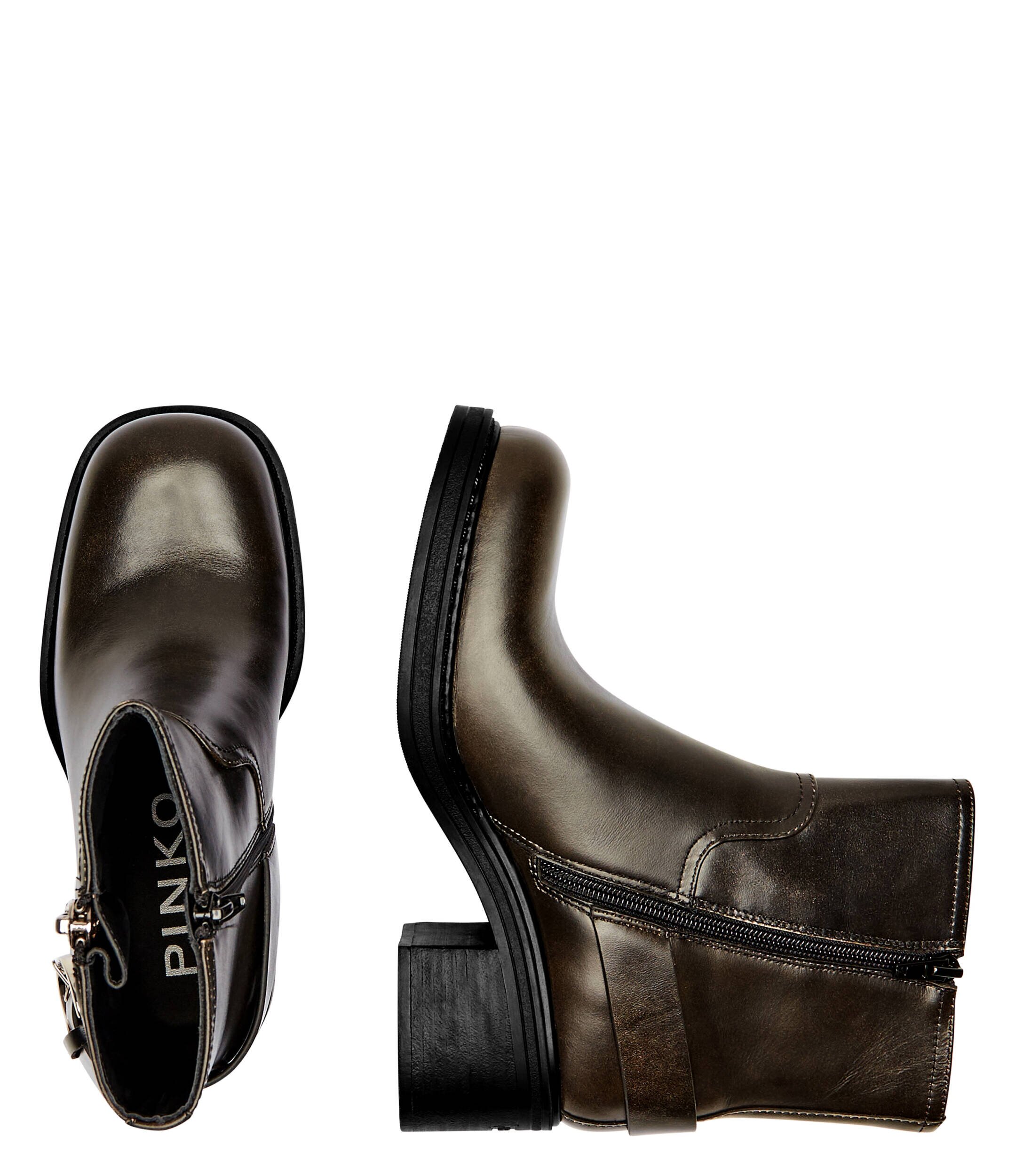 Pinko De piele botine cu toc Alys 05
