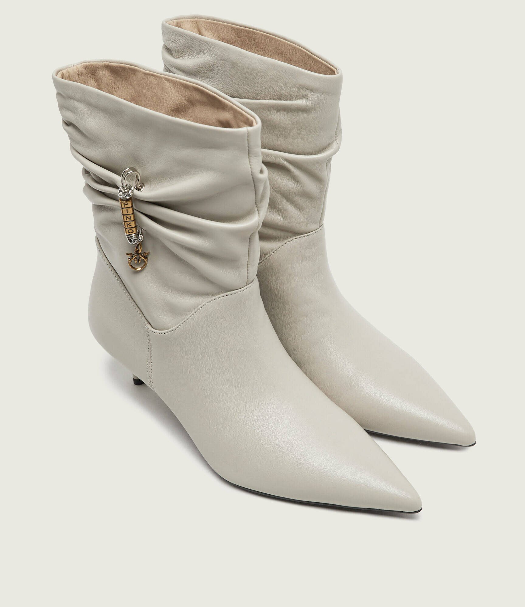 Pinko De piele botine cu toc subțire Gloria 28