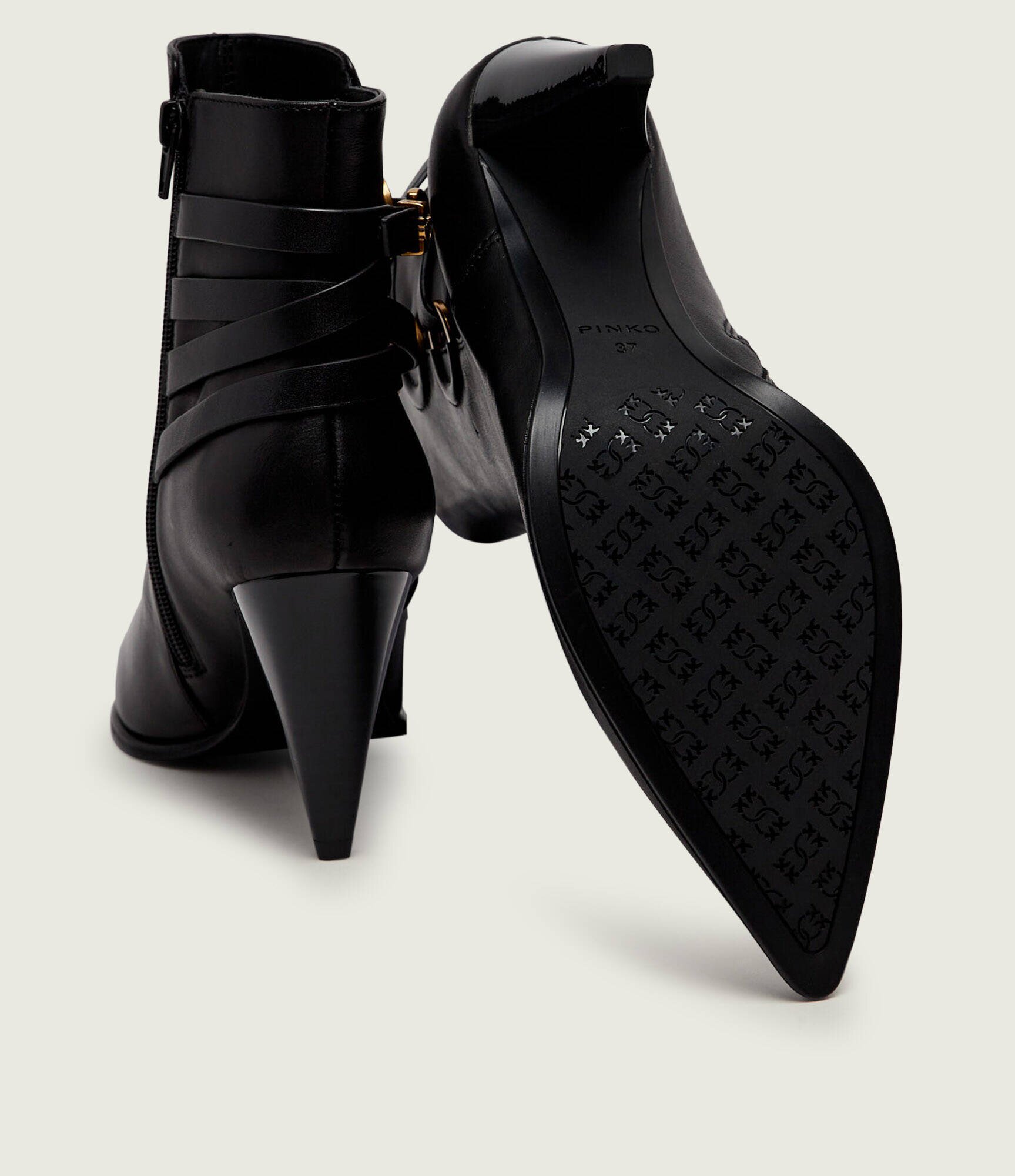 Pinko De piele botine cu toc Vane 01