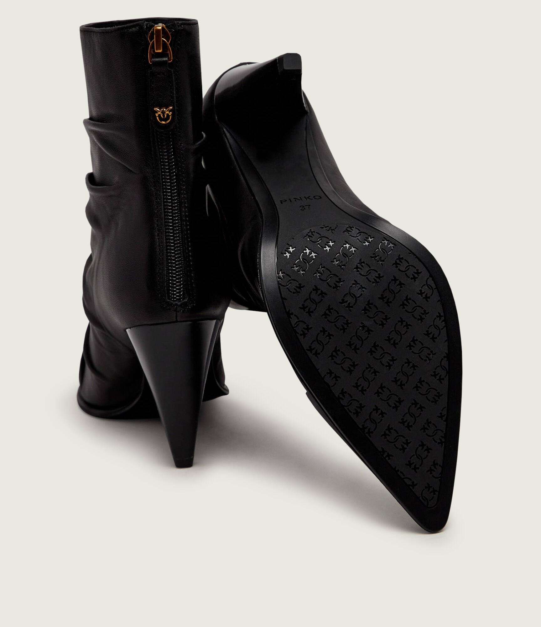 Pinko De piele botine cu toc Vane 02