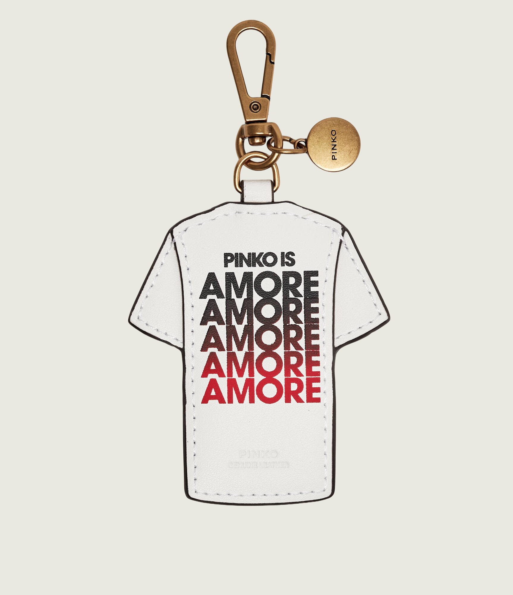 Pinko De piele breloc CHARM tricou IS AMOR VI