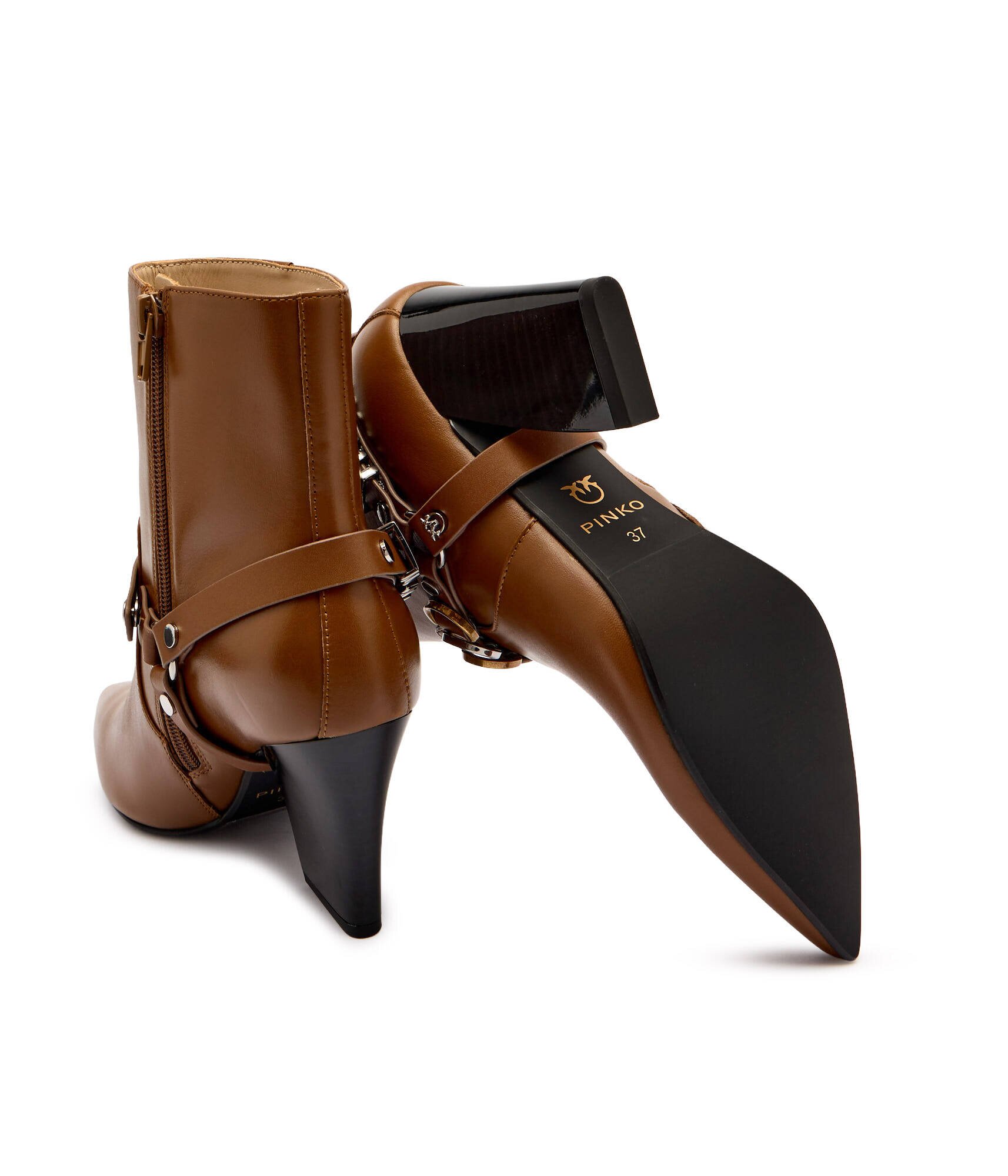 Pinko De piele cizme cowboy Viola 02