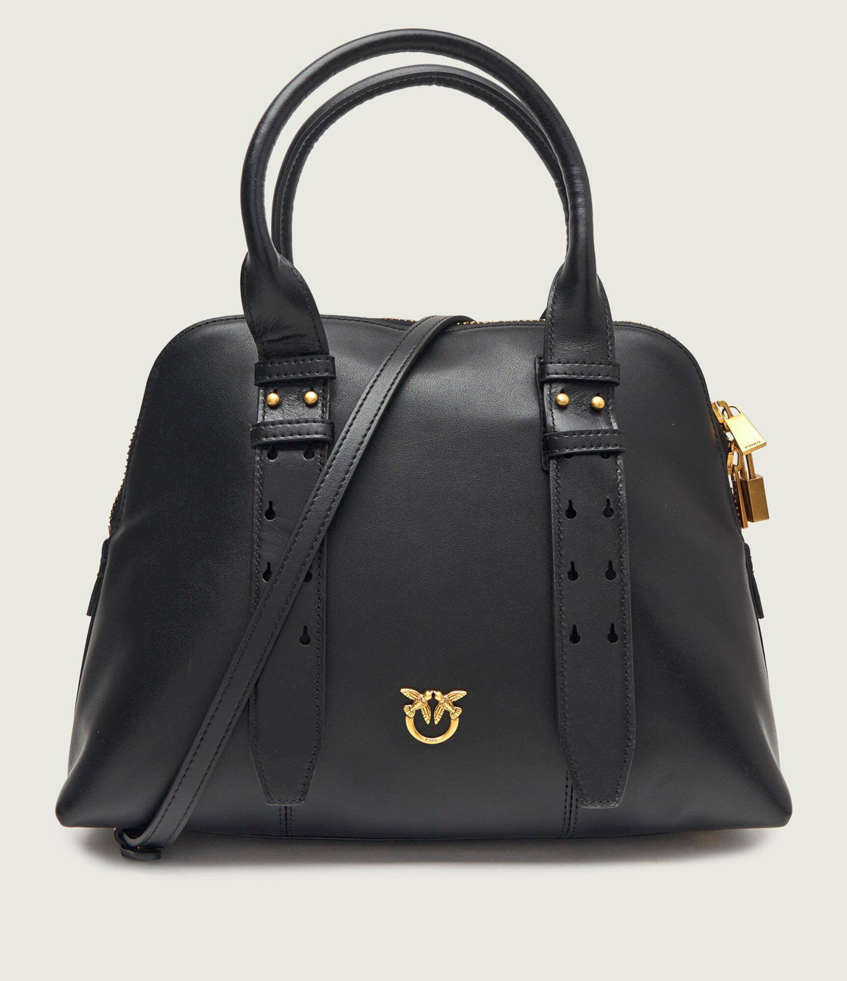 Pinko De piele cufăr BOWLING BAG MEDIUM