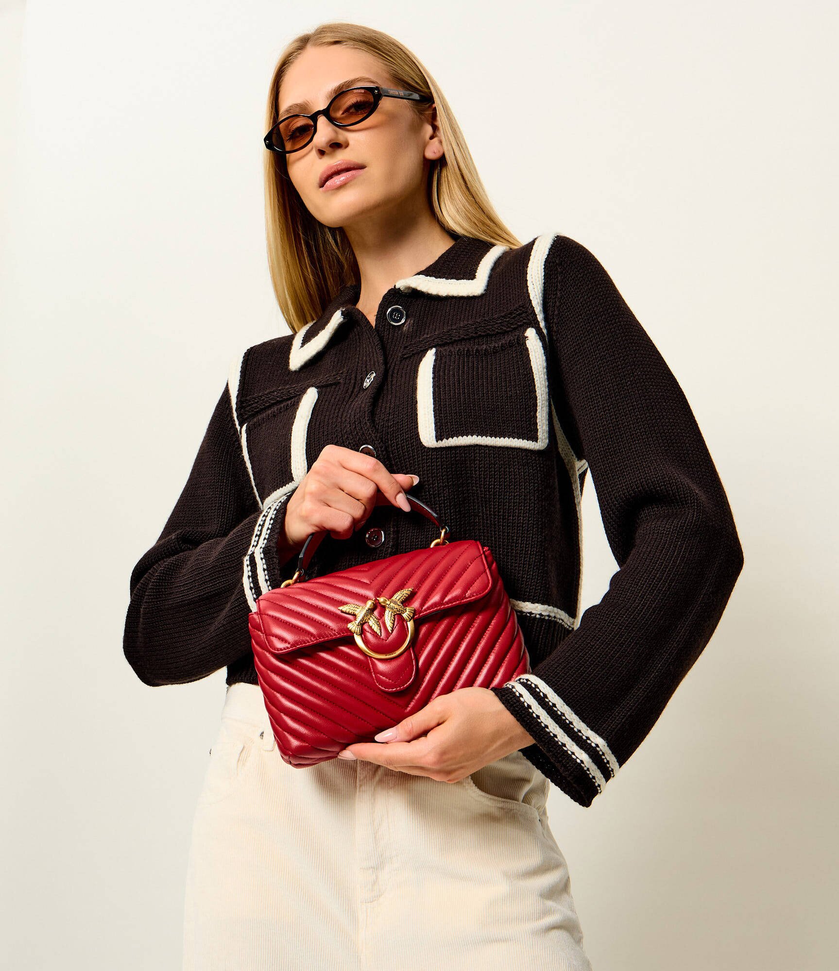 Pinko De piele cufăr Love Lady Puff