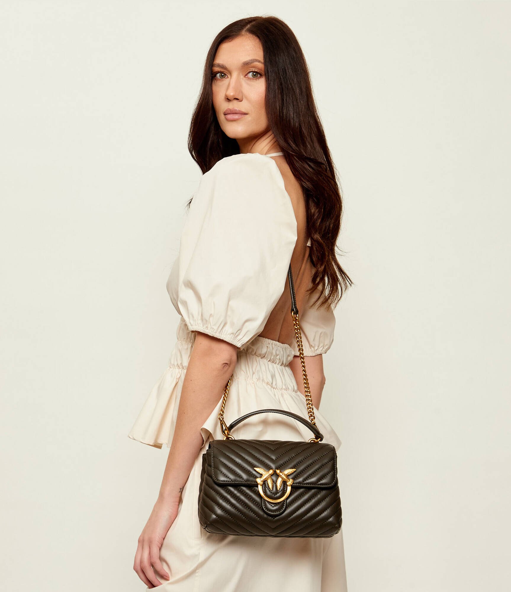 Pinko De piele cufăr LOVE LADY PUFF