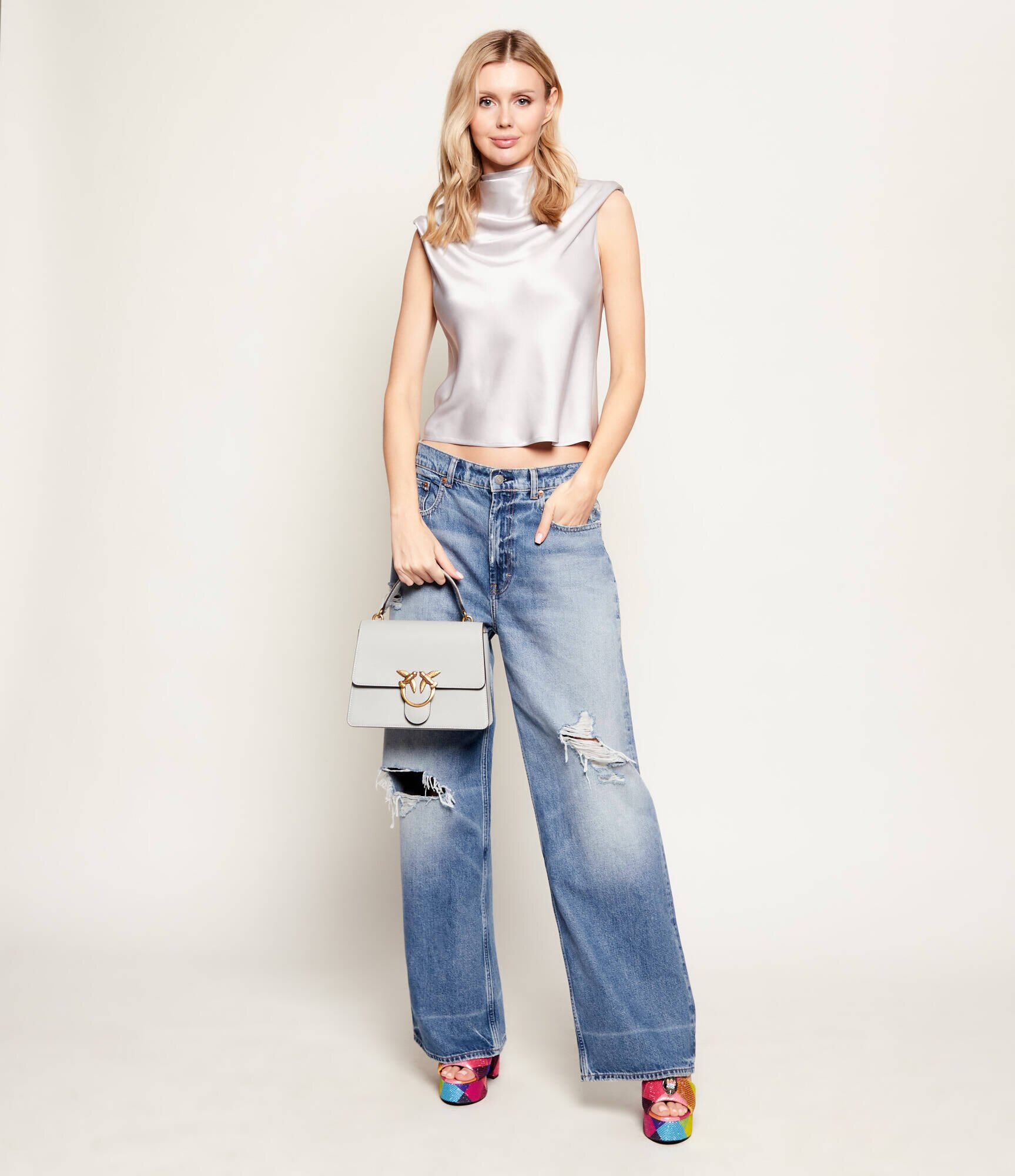 Pinko De piele cufăr LOVE ONE