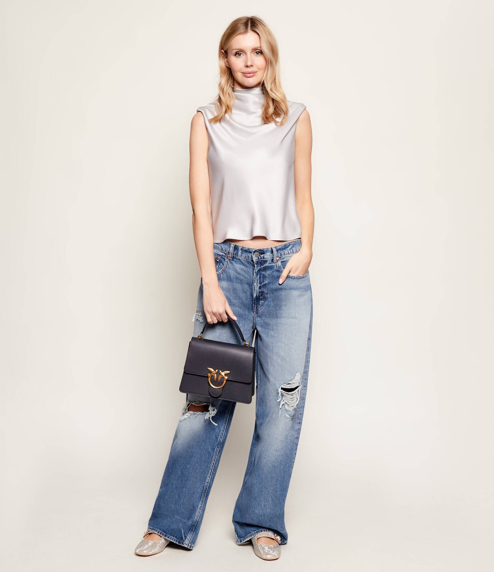 Pinko De piele cufăr LOVE ONE