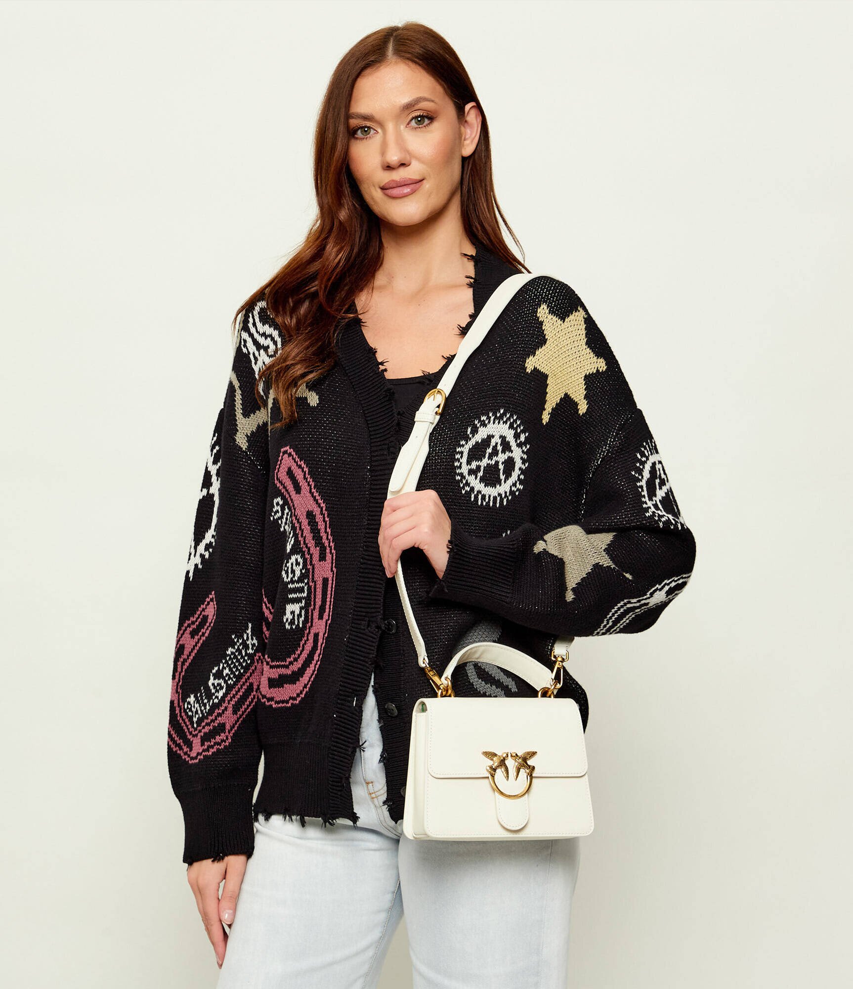 Pinko De piele cufăr Love One Mini