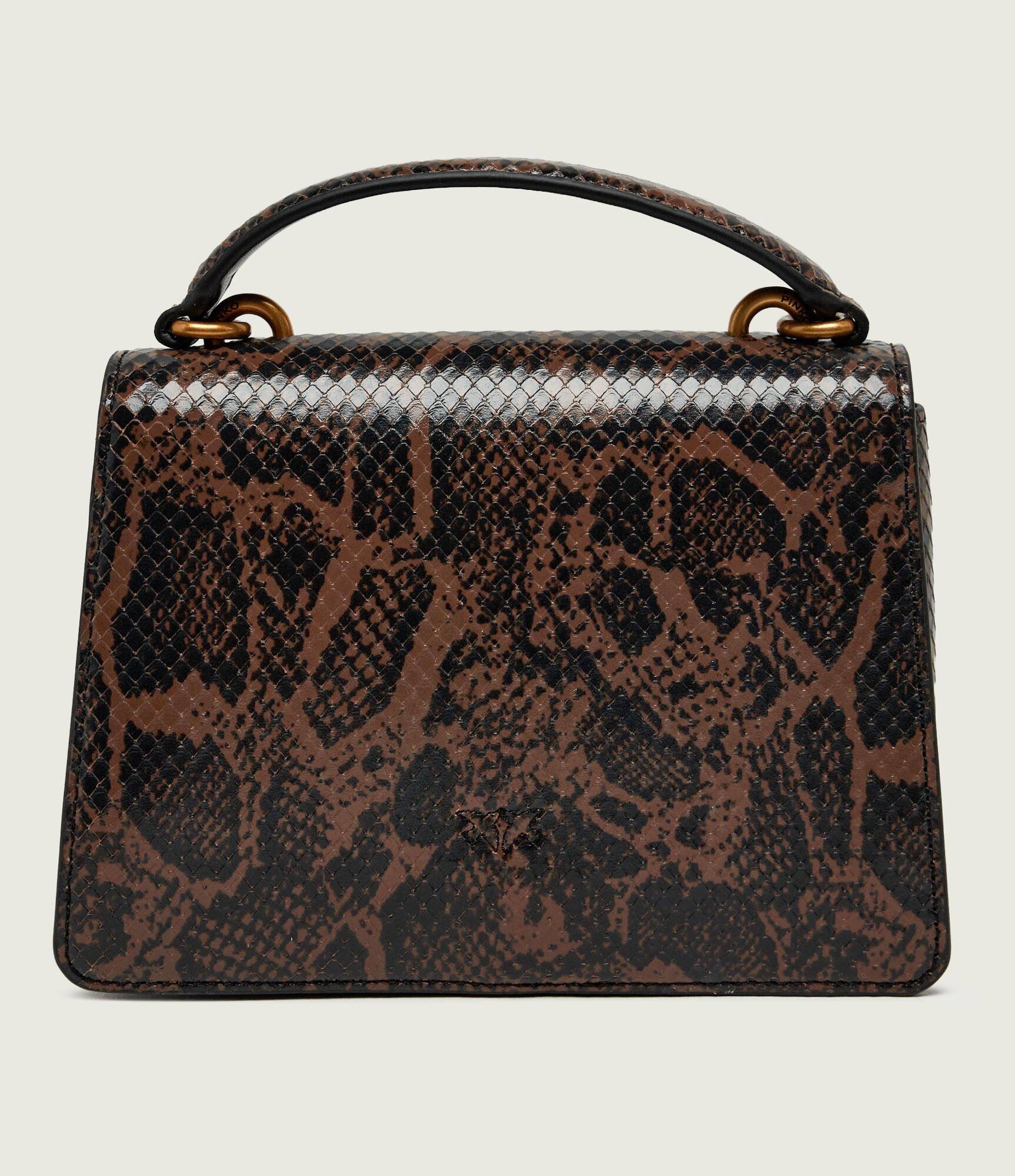 Pinko De piele cufăr Love One top Handle Mini