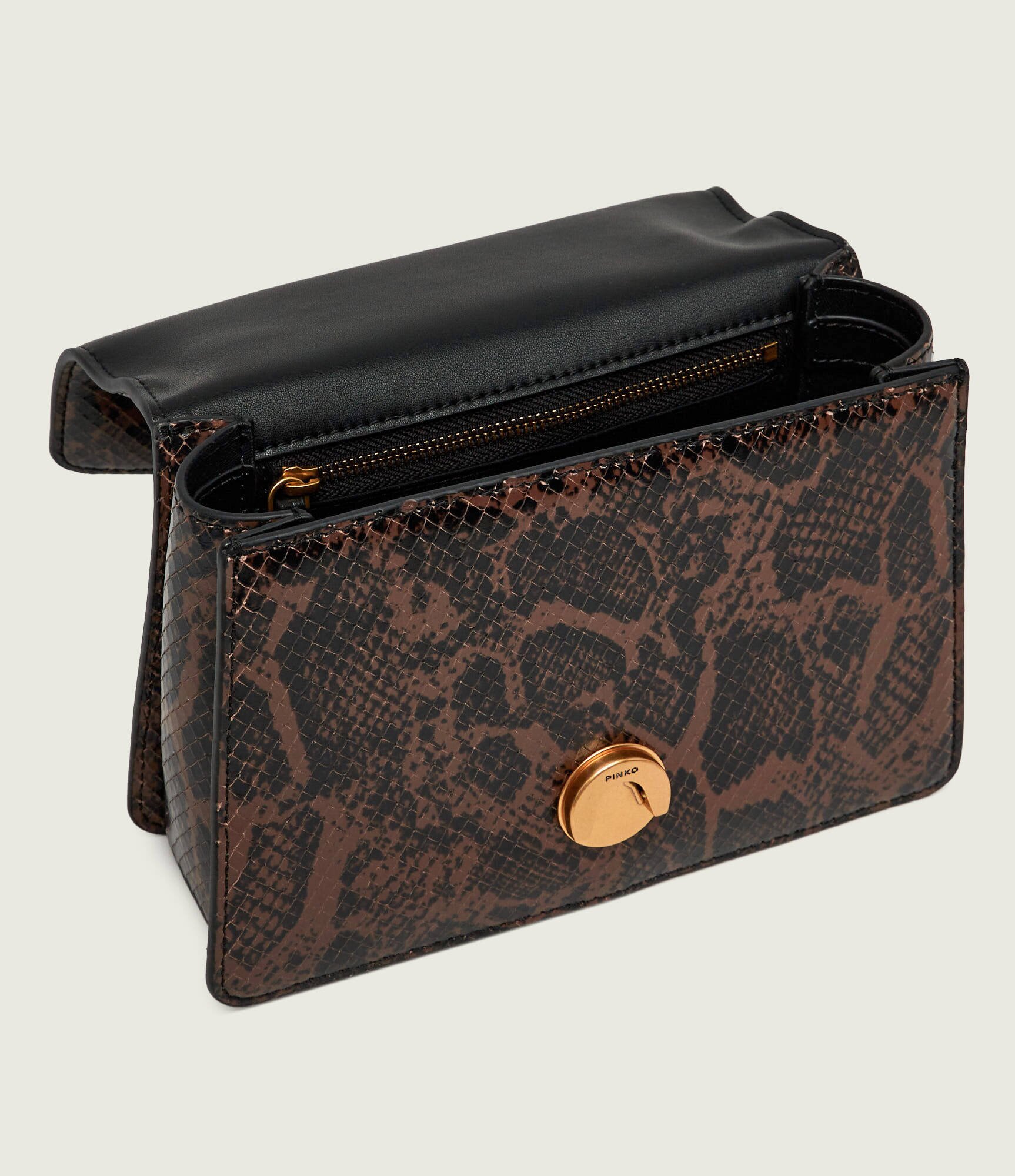 Pinko De piele cufăr Love One top Handle Mini