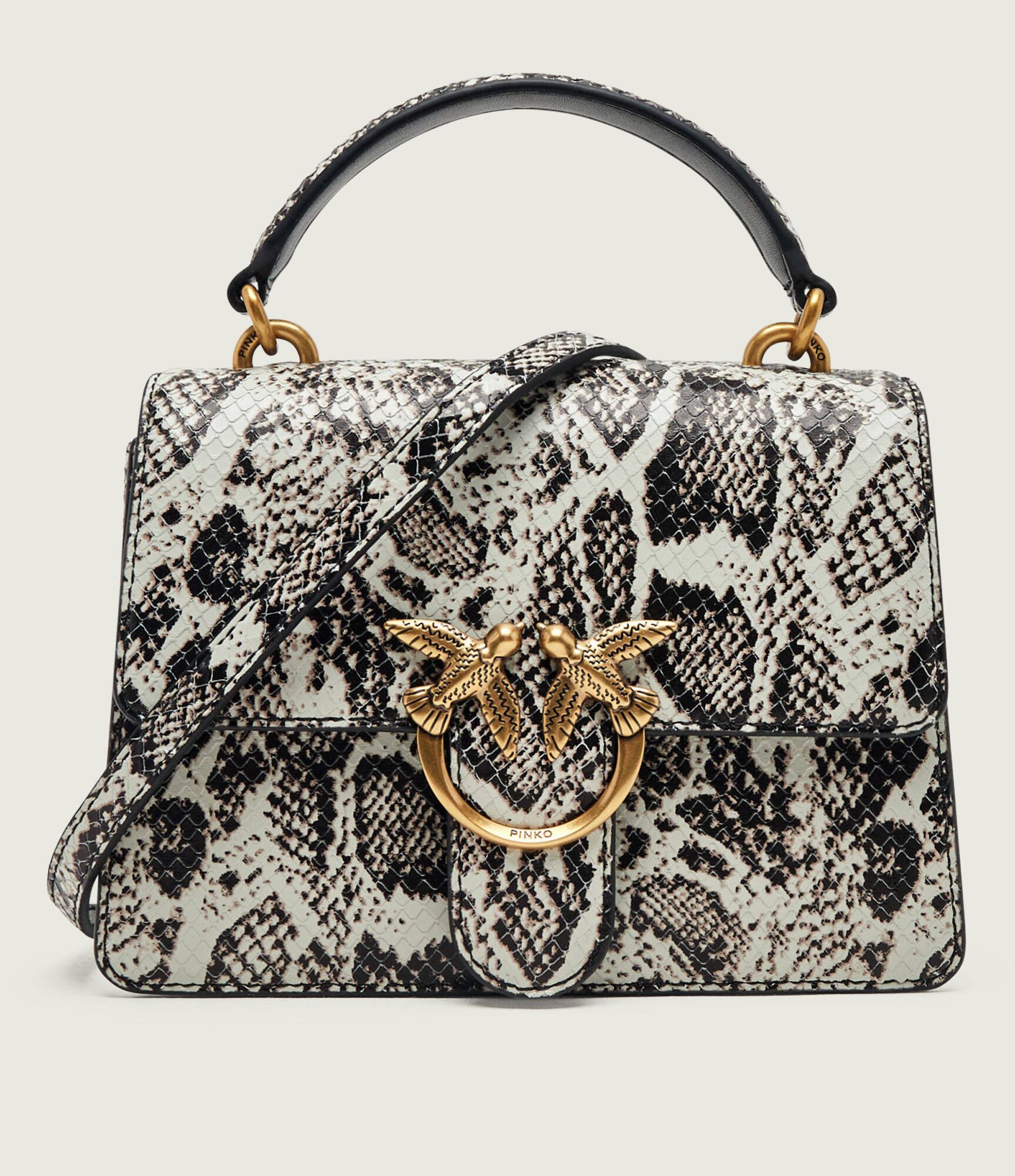Pinko De piele cufăr Love One top Handle Mini