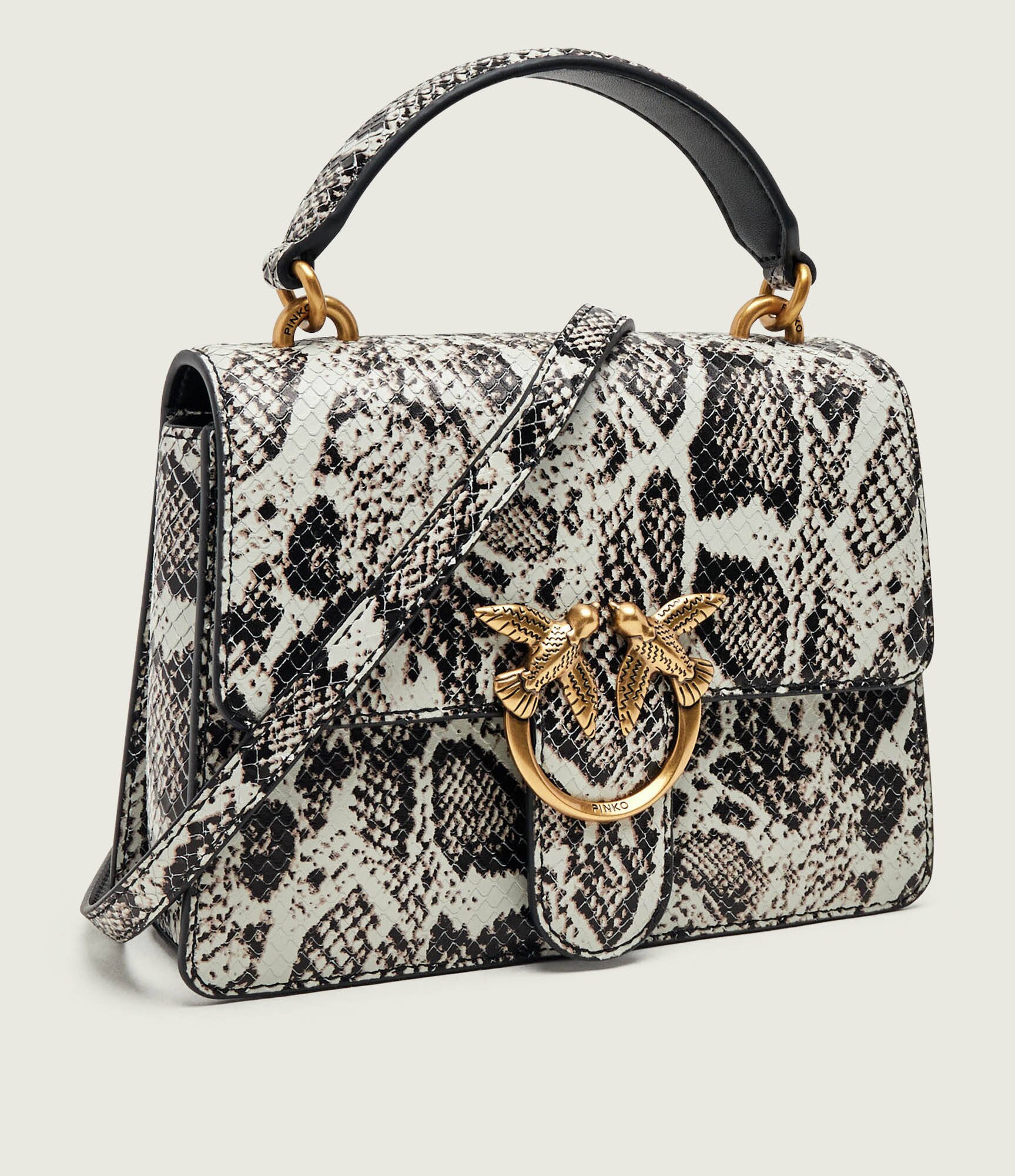 Pinko De piele cufăr Love One top Handle Mini