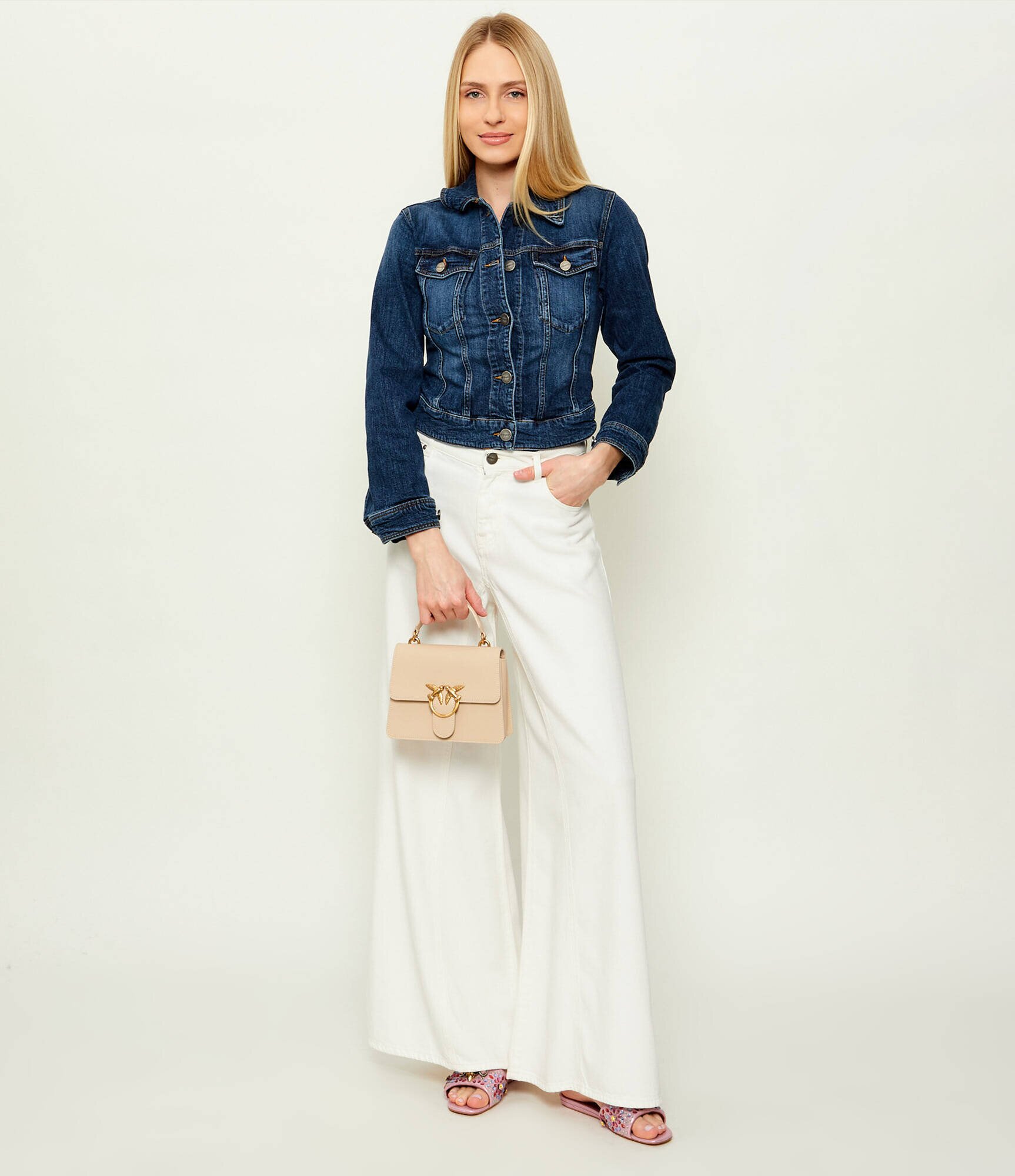 Pinko De piele cufăr Love One Top Handle Mini