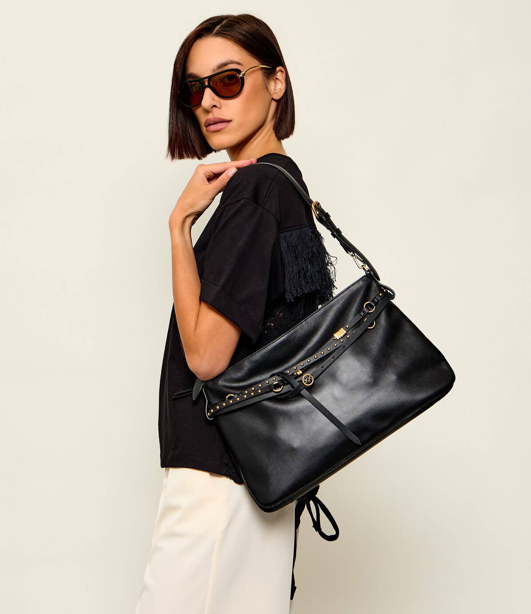 Pinko De piele geantă pe umăr BELT BAG BIG