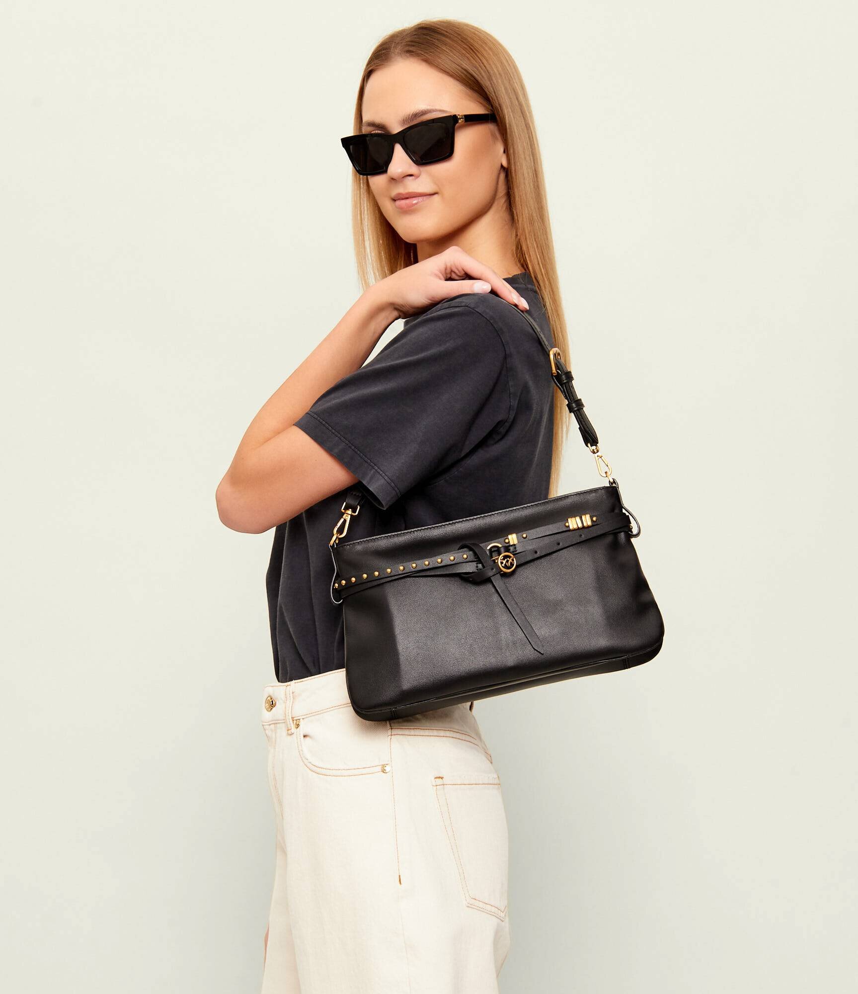Pinko De piele geantă pe umăr BELT BAG CLASSIC