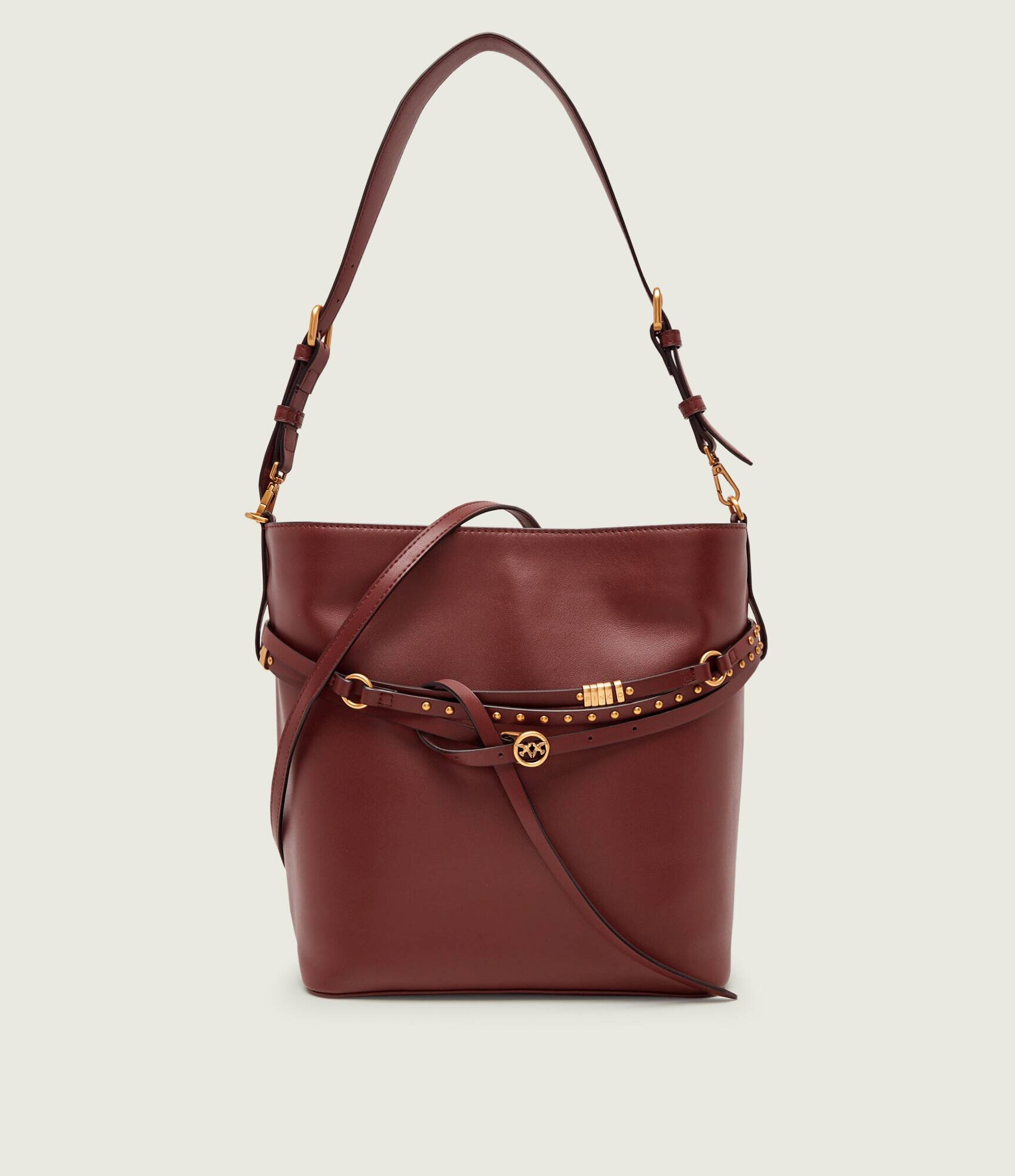Pinko De piele geantă pe umăr BUCKET BELT CLASSIC