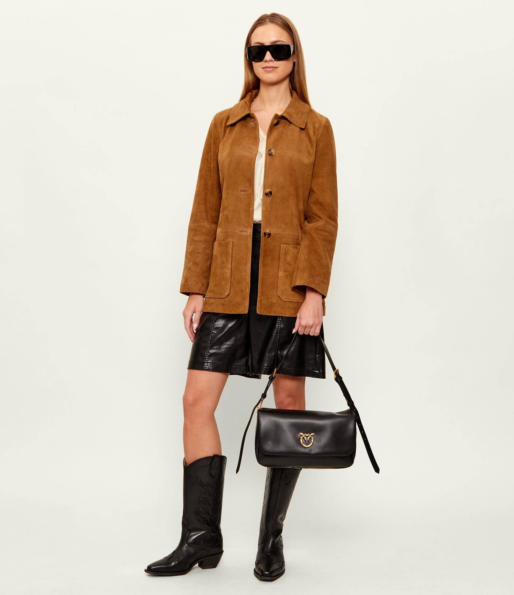 Pinko De piele geantă pe umăr CLICK SOFT
