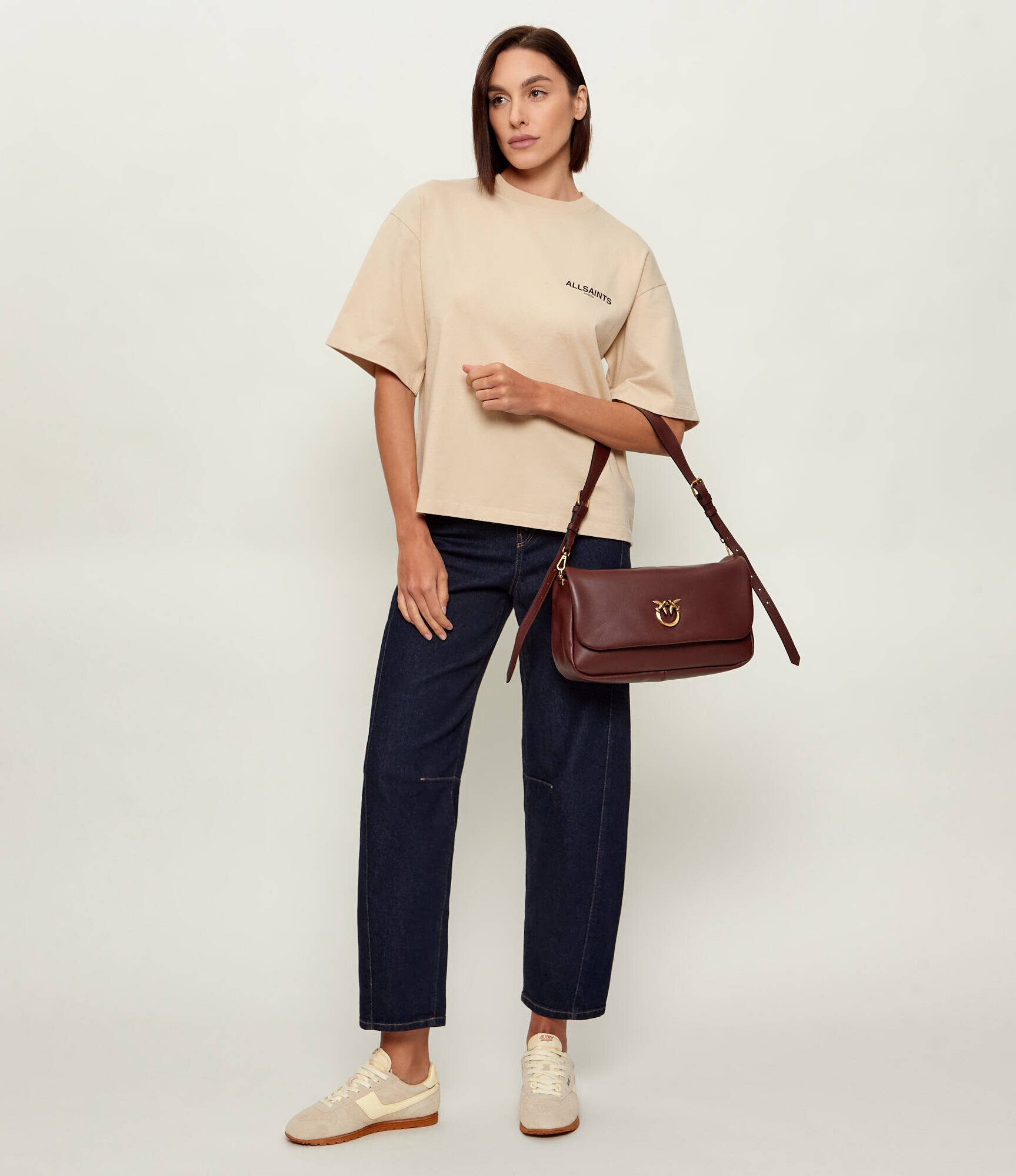 Pinko De piele geantă pe umăr CLICK SOFT