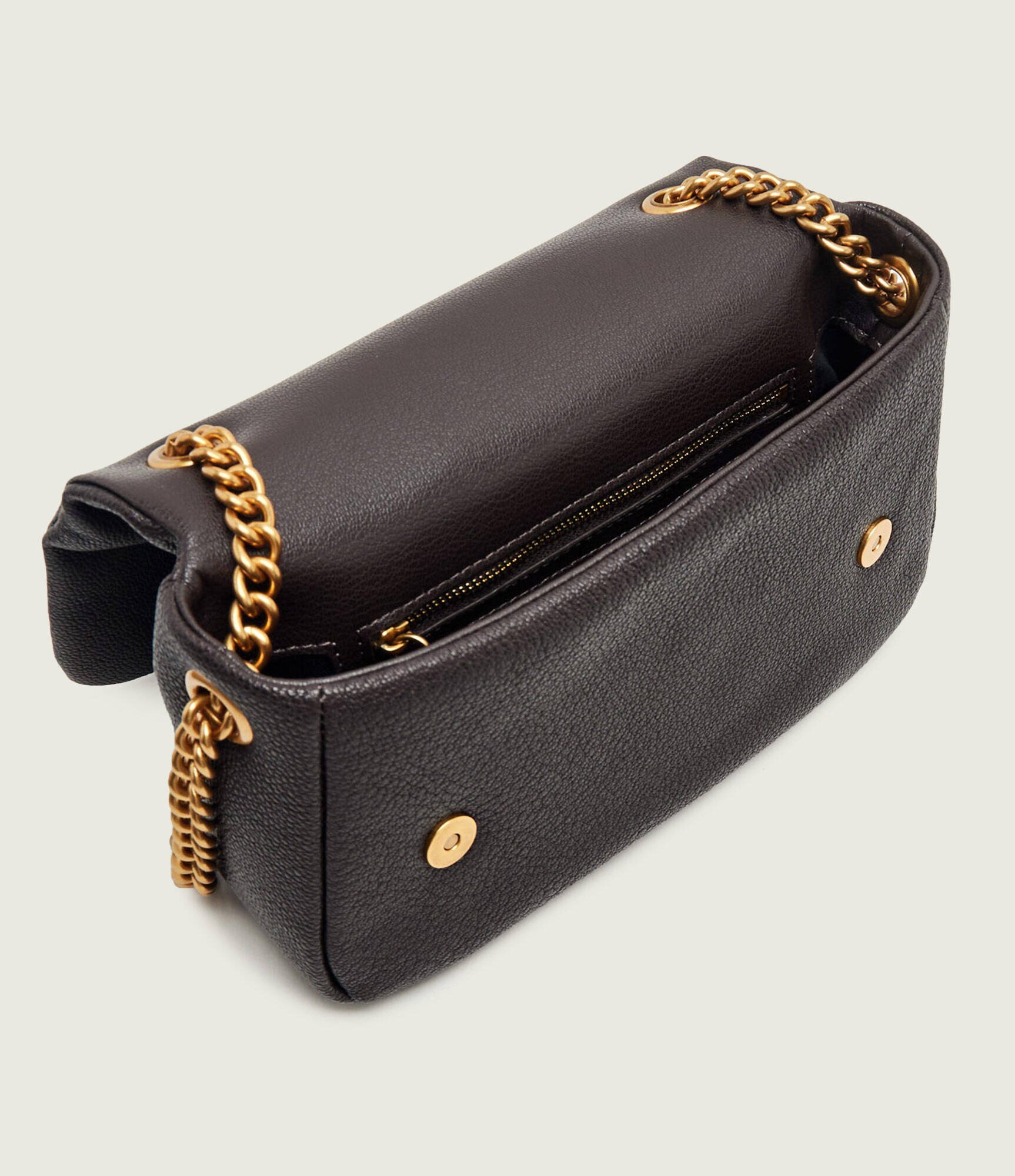 Pinko De piele geantă pe umăr Click Soft Horizontal Chain