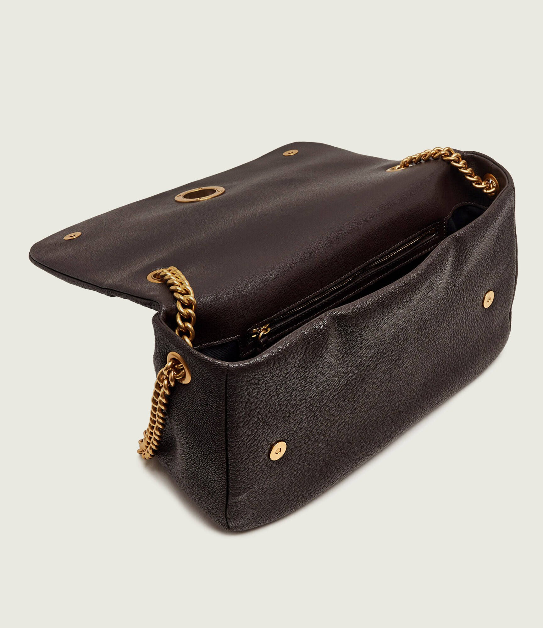 Pinko De piele geantă pe umăr Click Soft Horizontal Chain