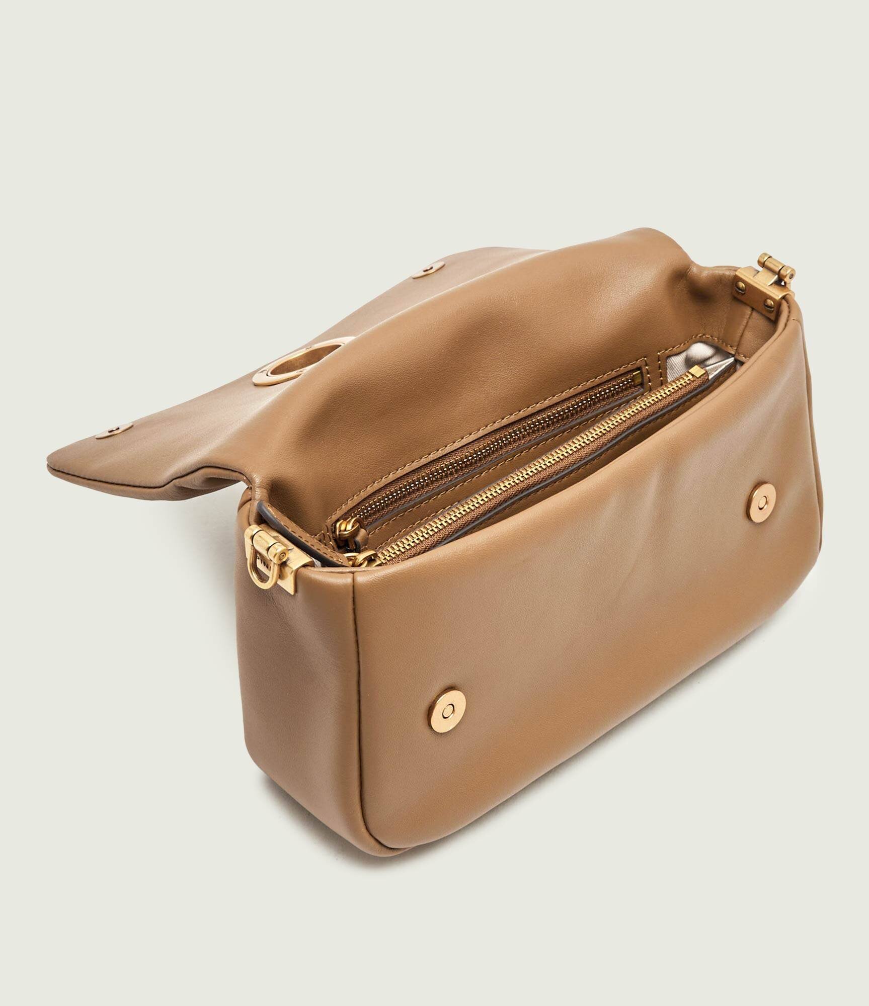 Pinko De piele geantă pe umăr Click Soft Horizontal Mini