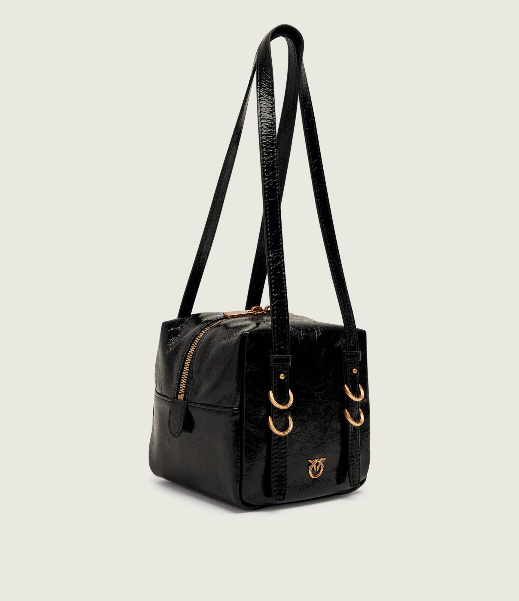 Pinko De piele geantă pe umăr CUBIC SHINY