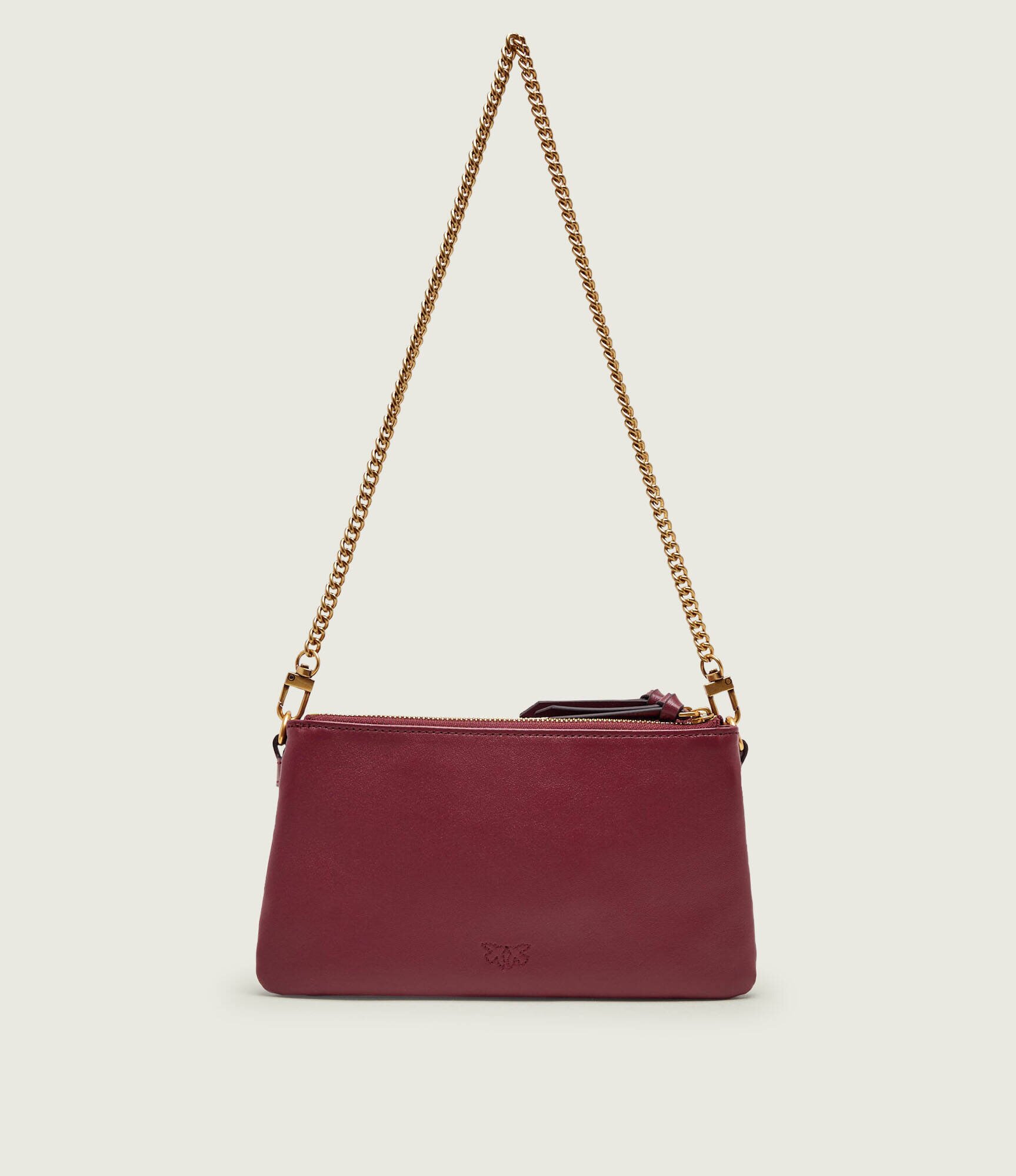 Pinko De piele geantă pe umăr Double Mini