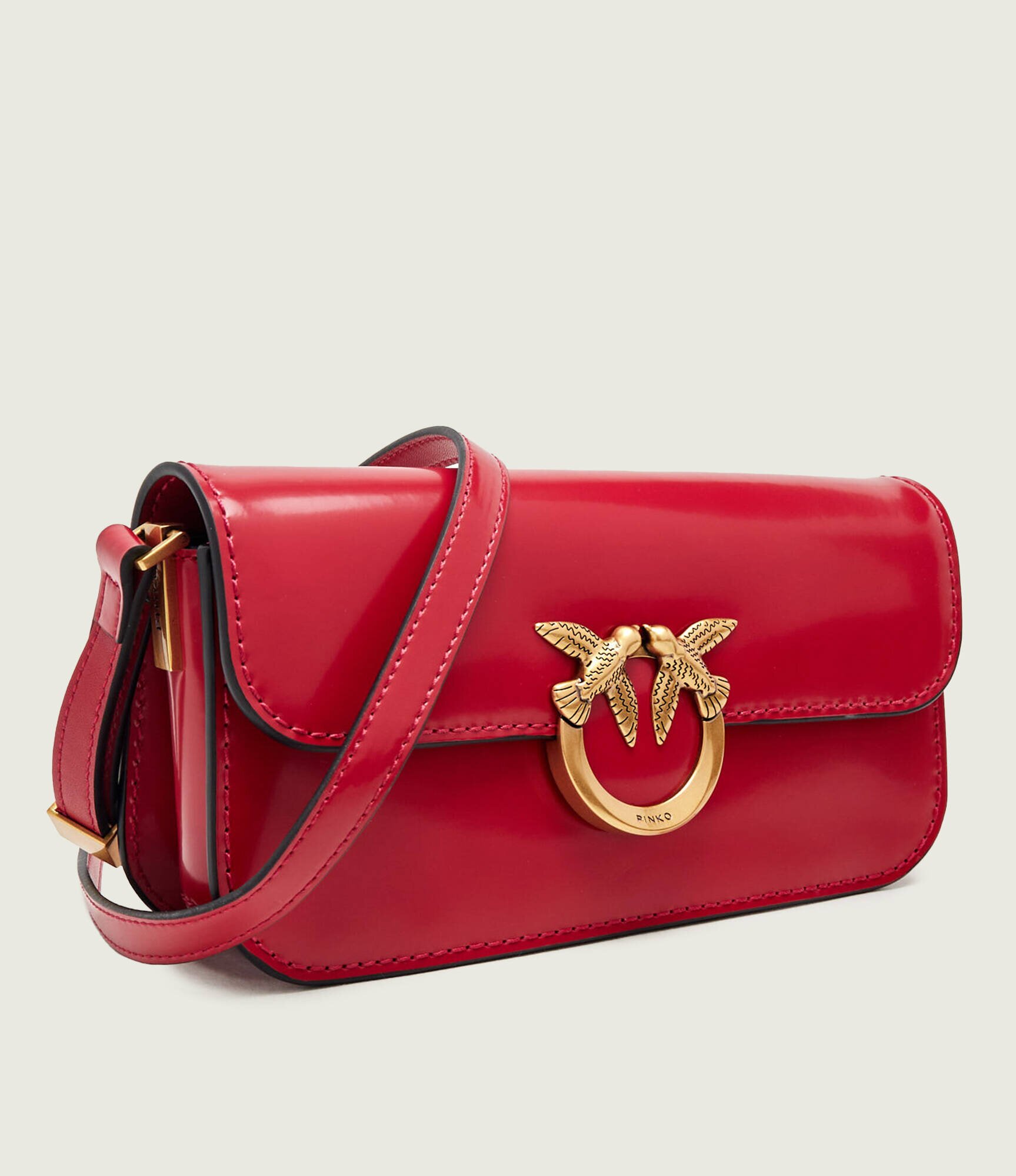 Pinko De piele geantă pe umăr Love Box Horizontal