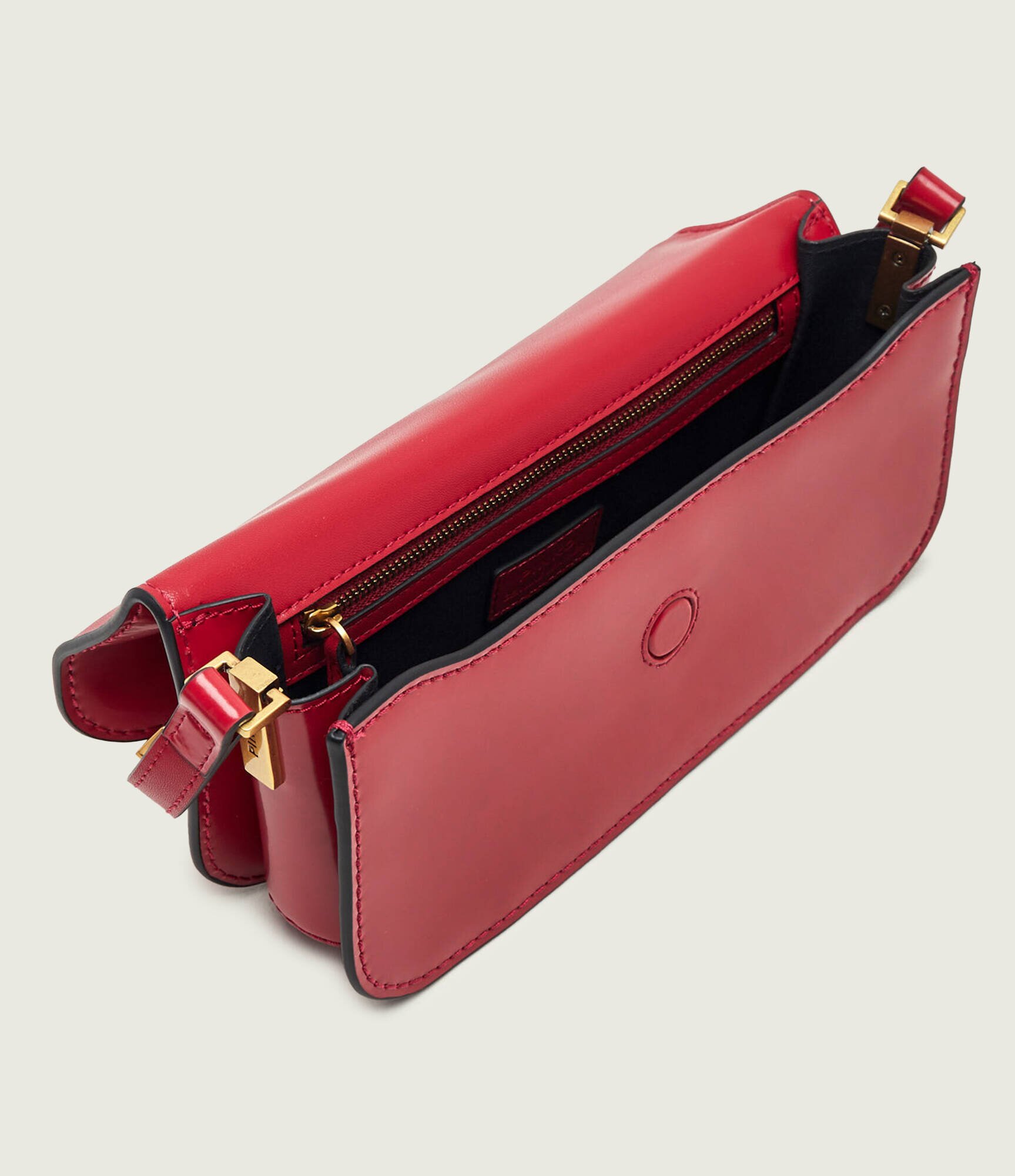 Pinko De piele geantă pe umăr Love Box Horizontal