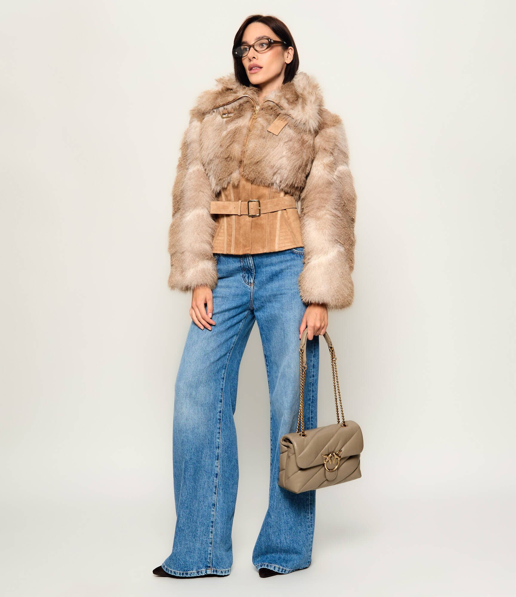 Pinko De piele geantă pe umăr Love Classic Puff