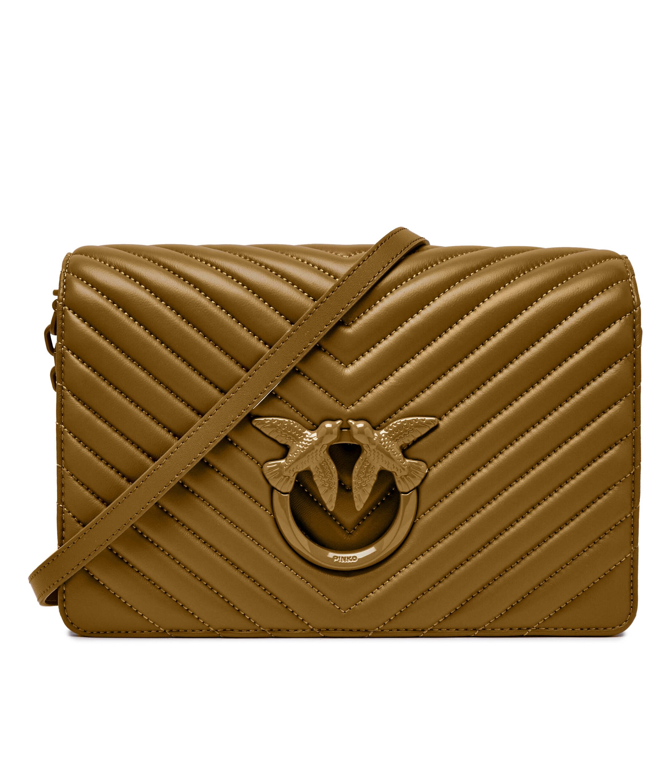 Pinko De piele geantă pe umăr Love Click Classic