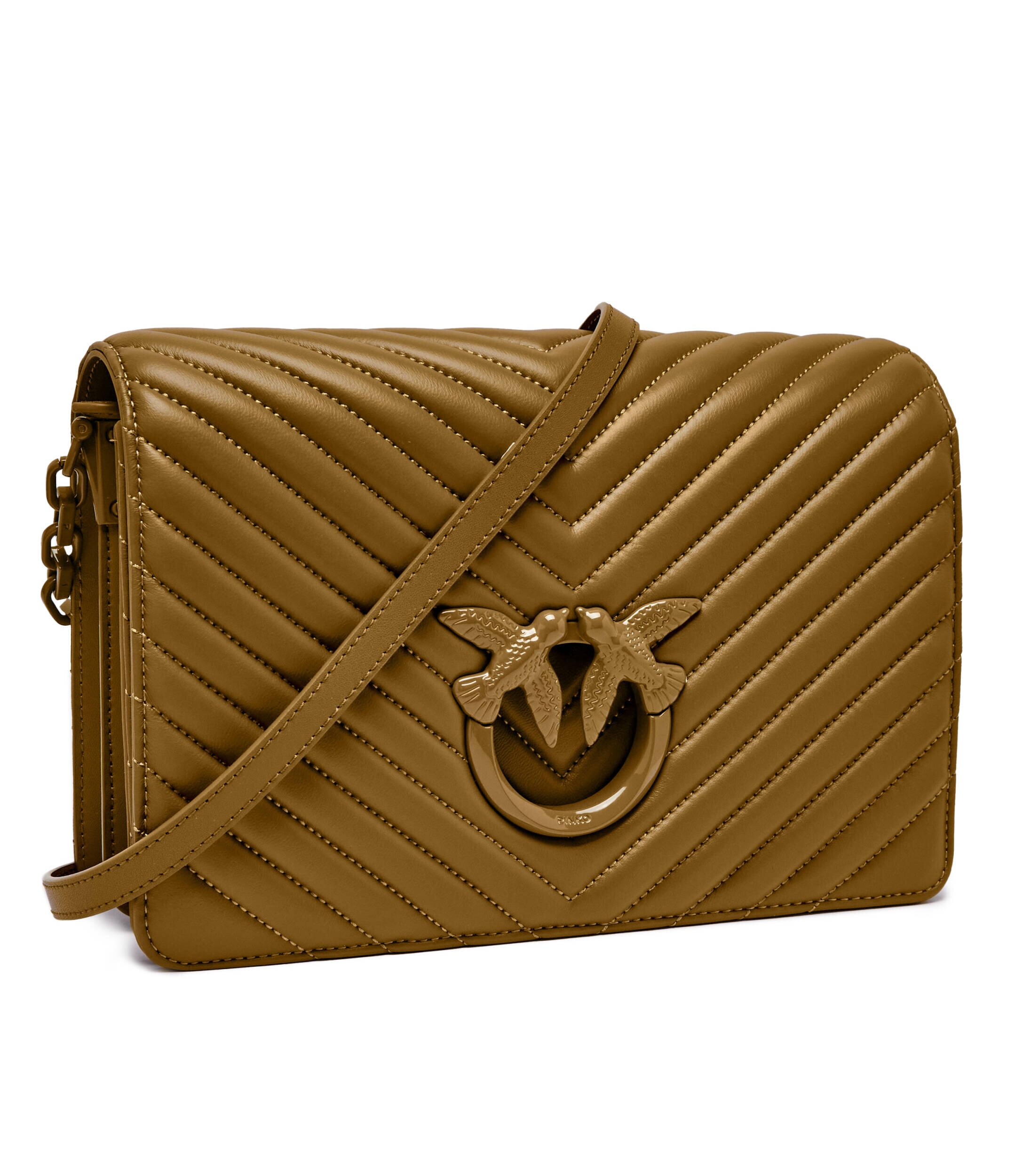 Pinko De piele geantă pe umăr Love Click Classic