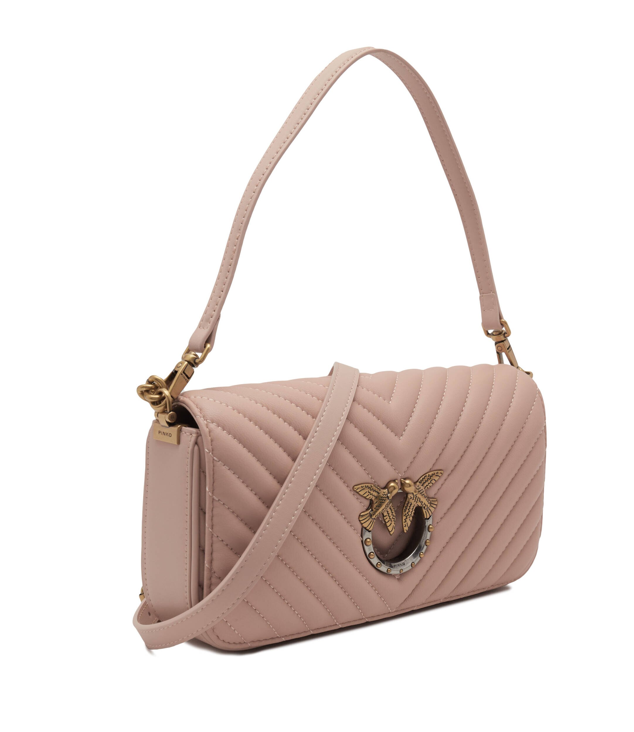 Pinko De piele geantă pe umăr Love Click Mini
