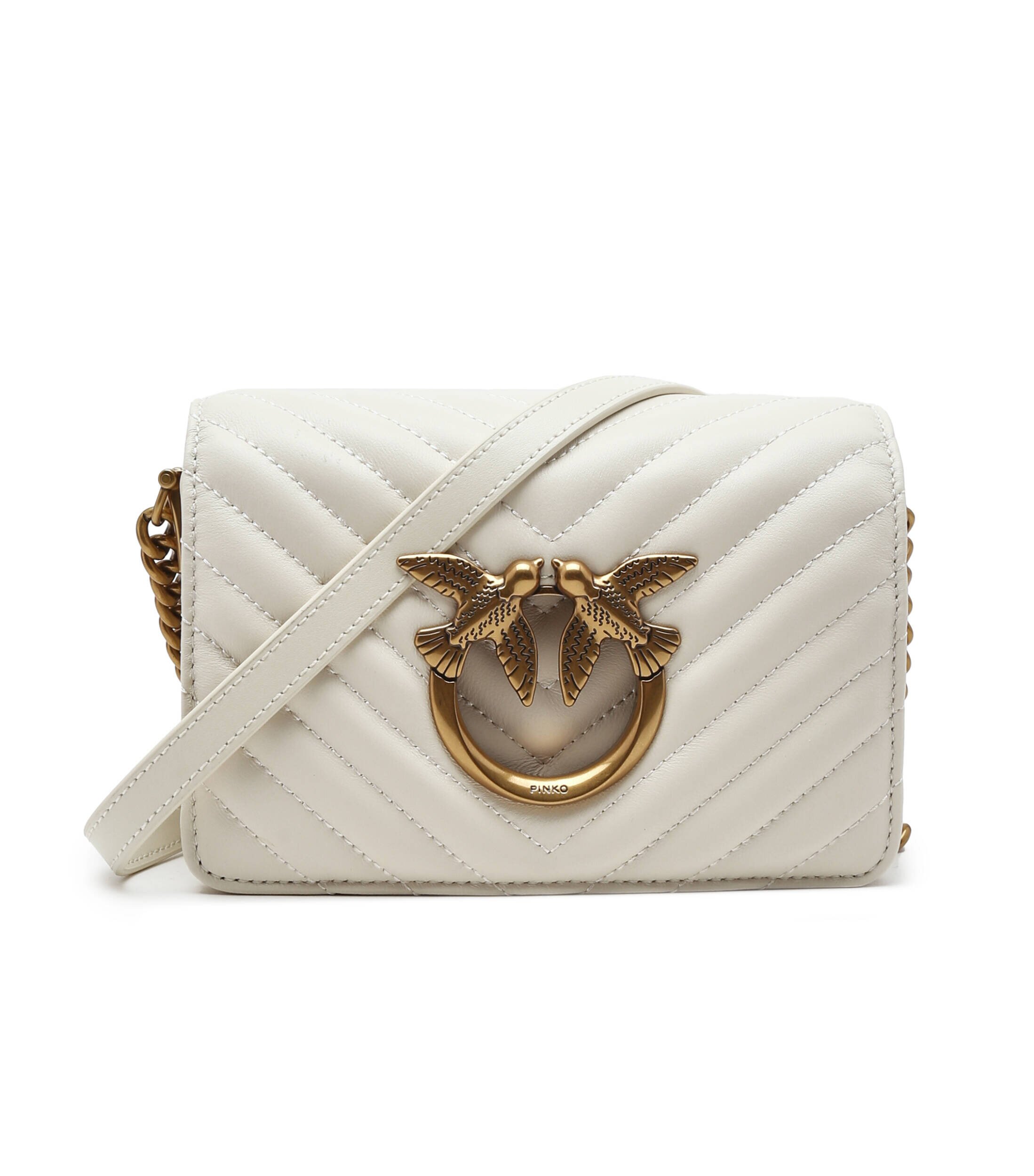 Pinko De piele geantă pe umăr Love Click Mini