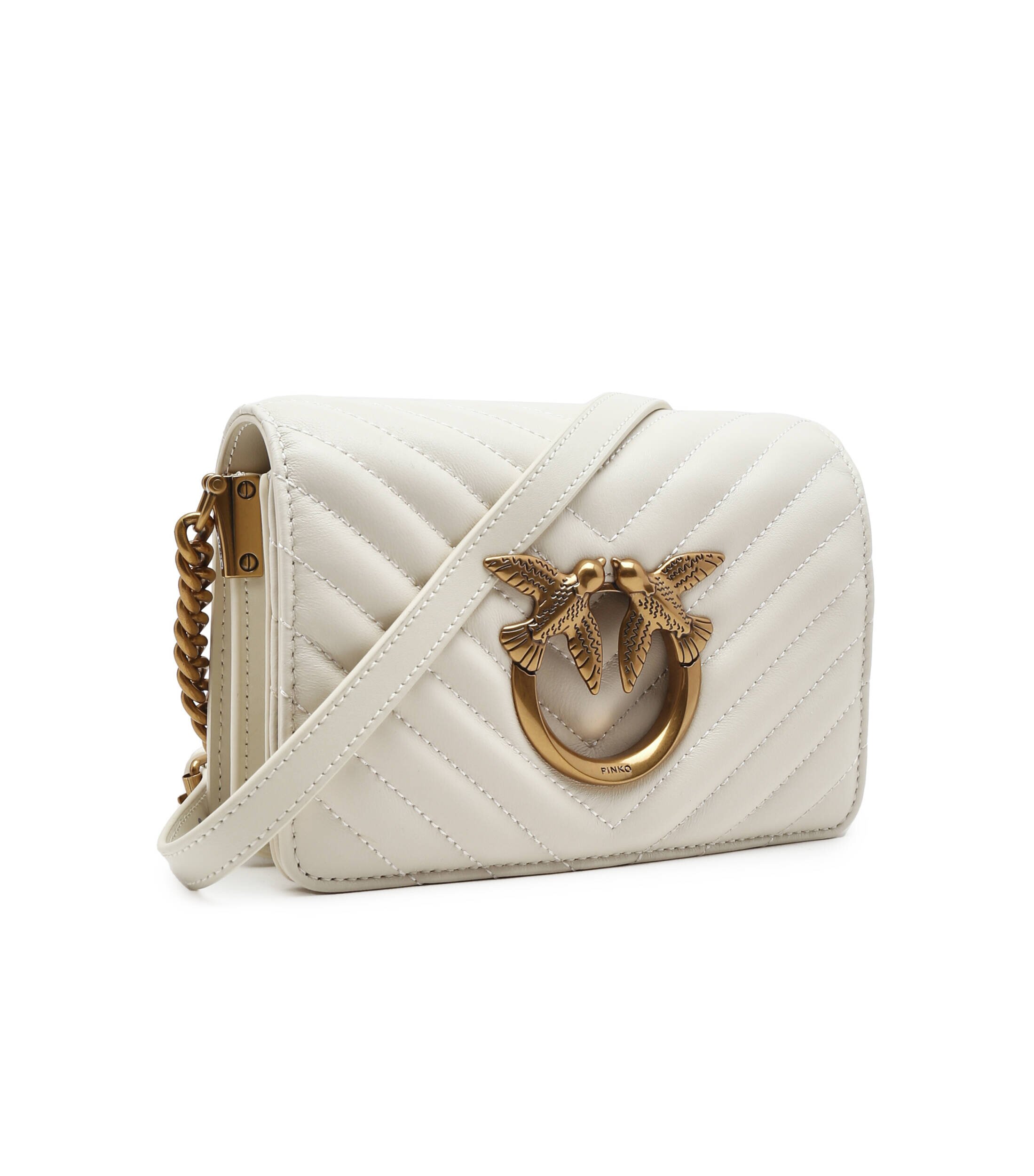 Pinko De piele geantă pe umăr Love Click Mini